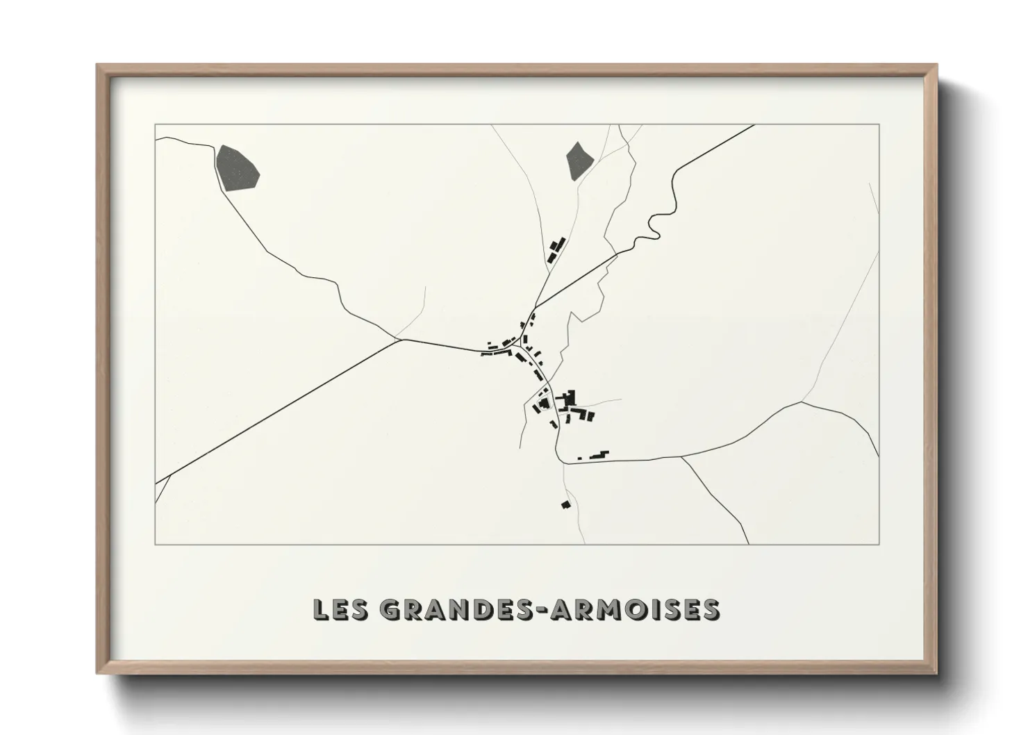 Une affiche de carte sur Les Grandes-Armoises