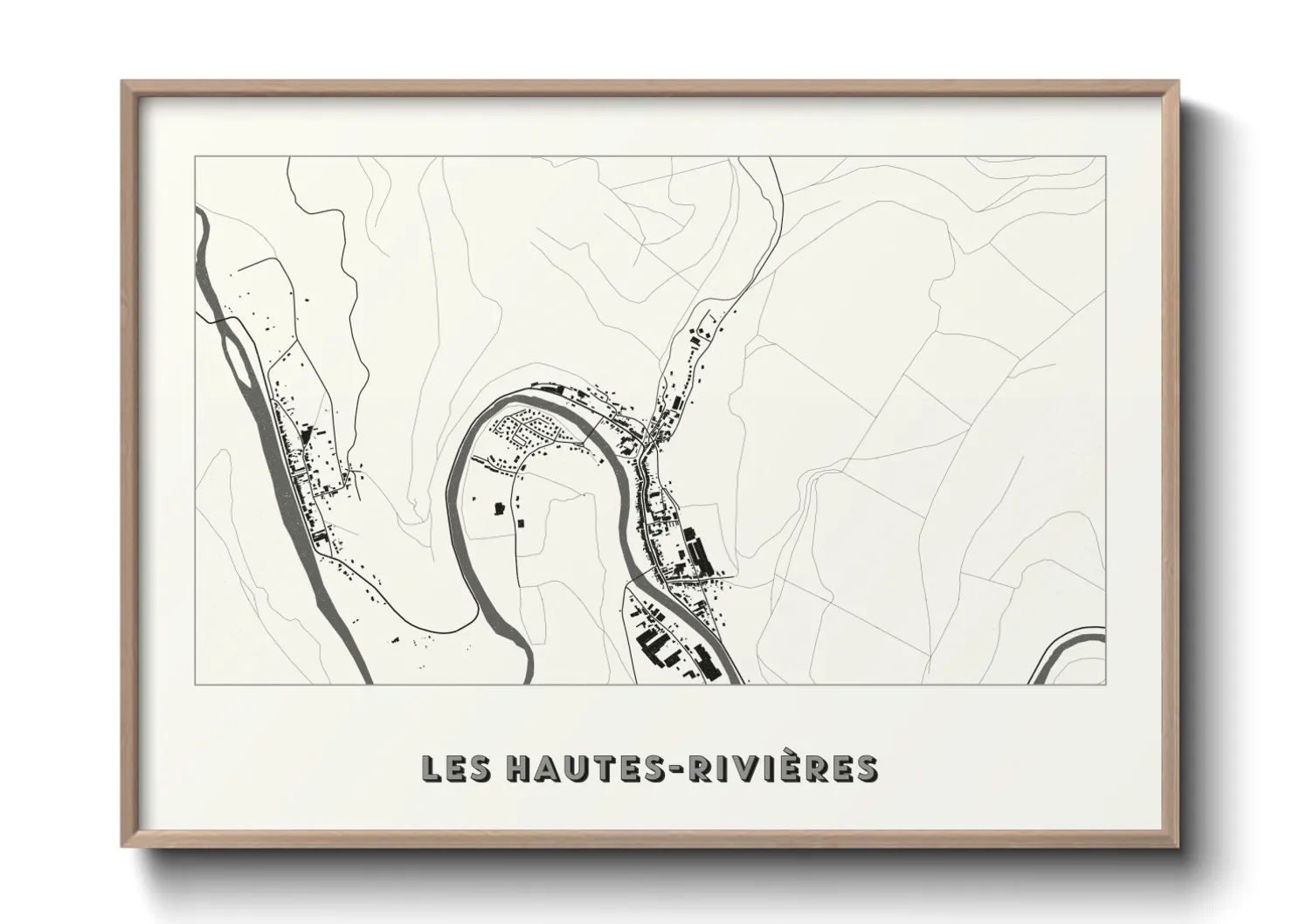 Une affiche de carte sur Les Hautes-Rivières