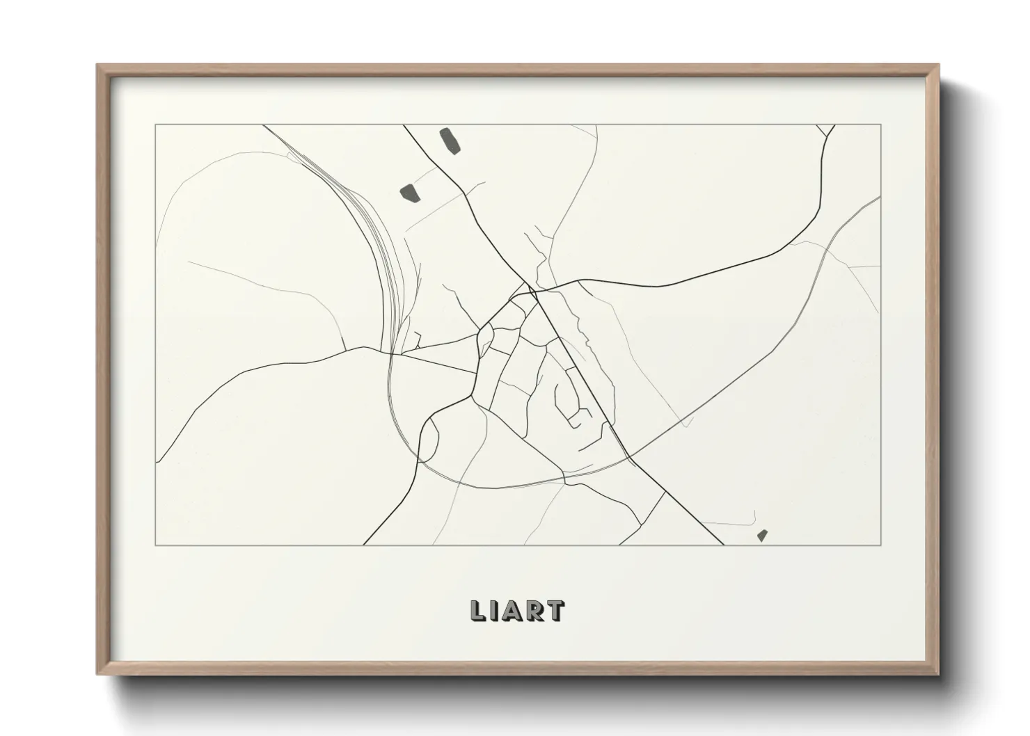 Une affiche de carte sur Liart