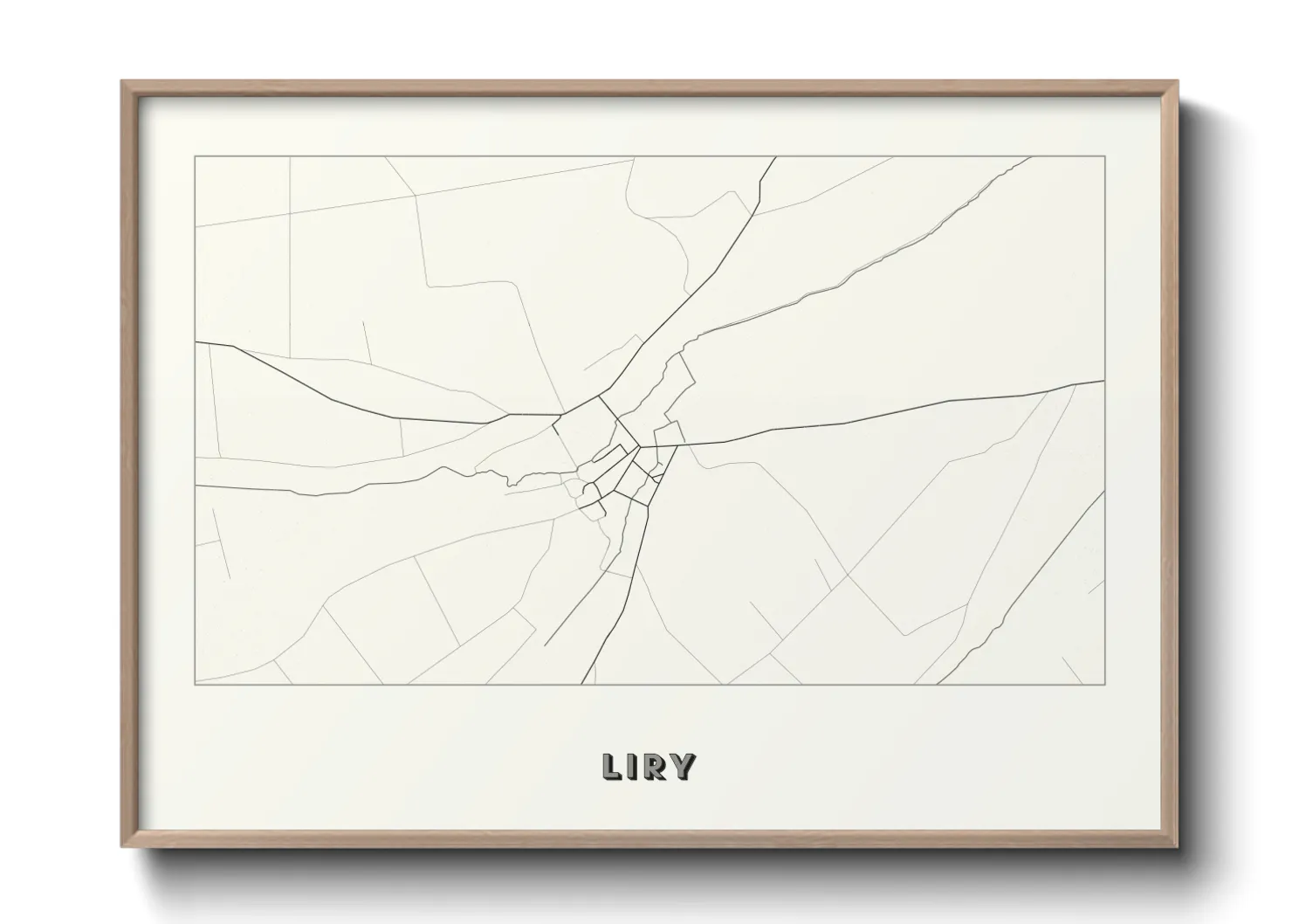 Une affiche de carte sur Liry
