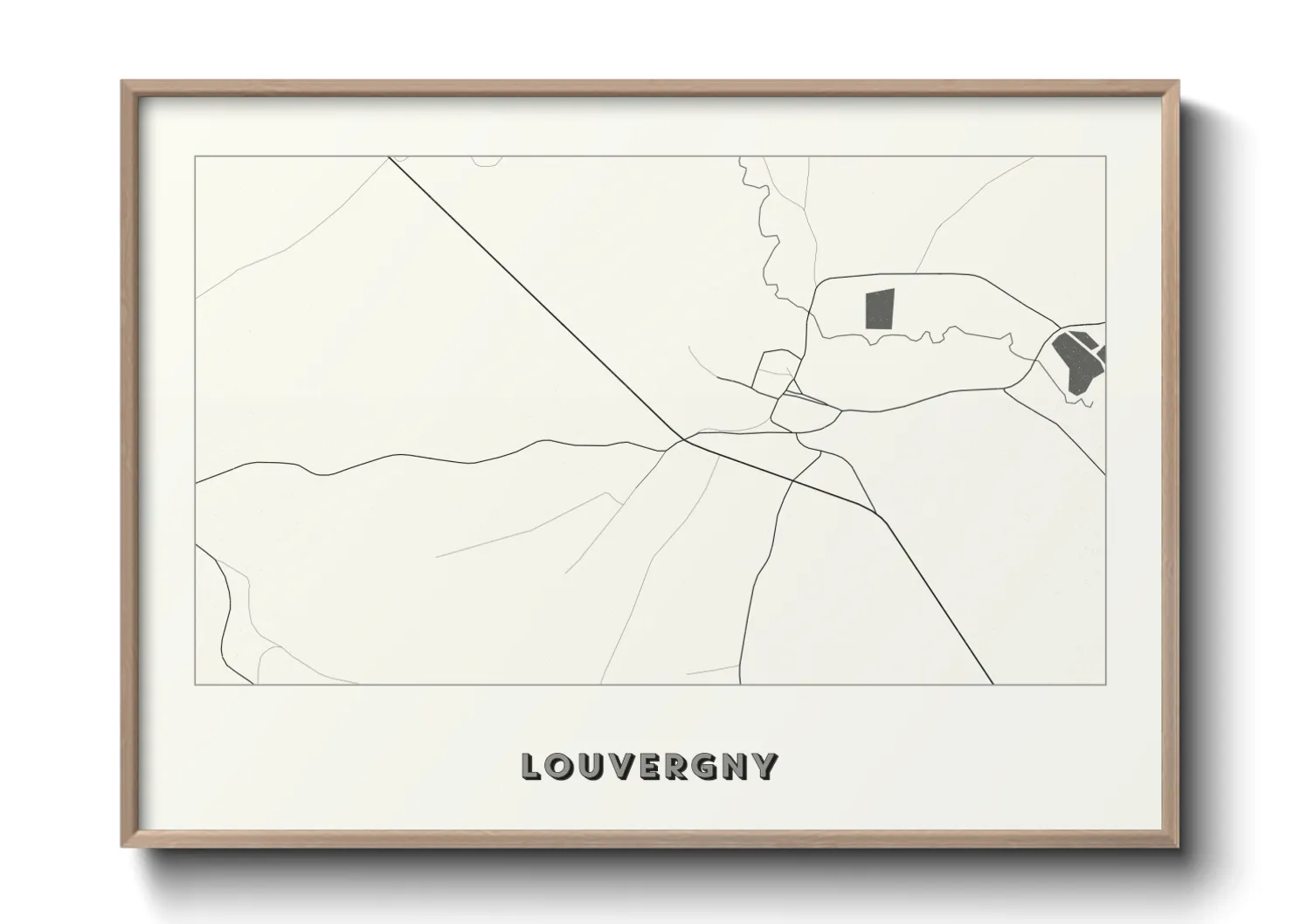 Une affiche de carte sur Louvergny