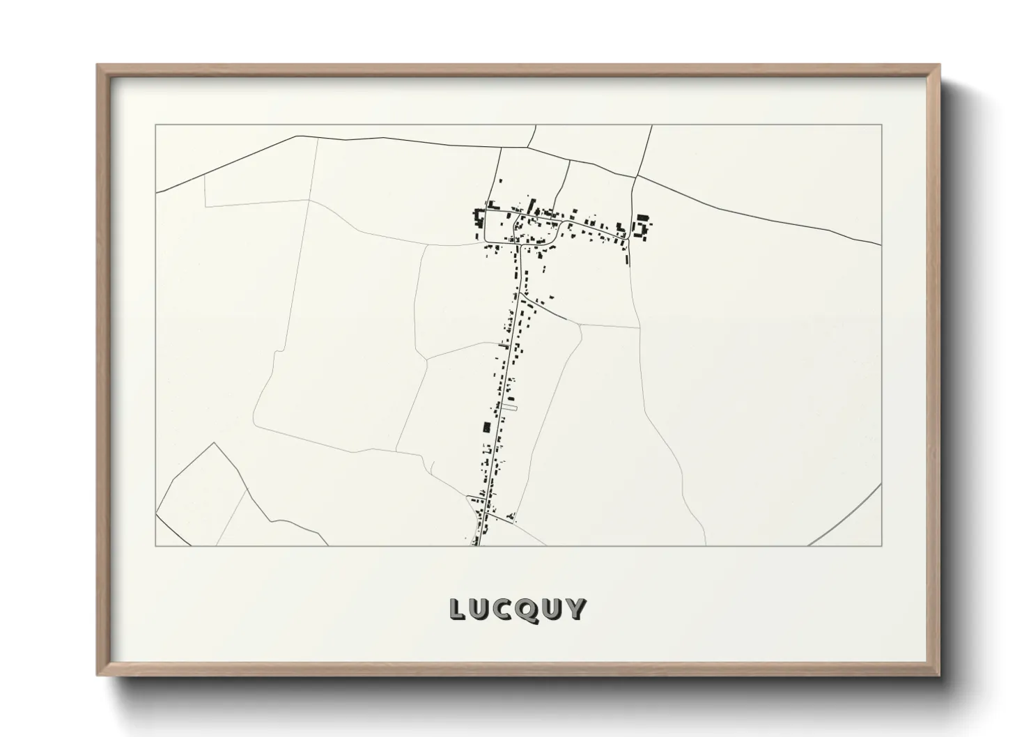 Une affiche de carte sur Lucquy