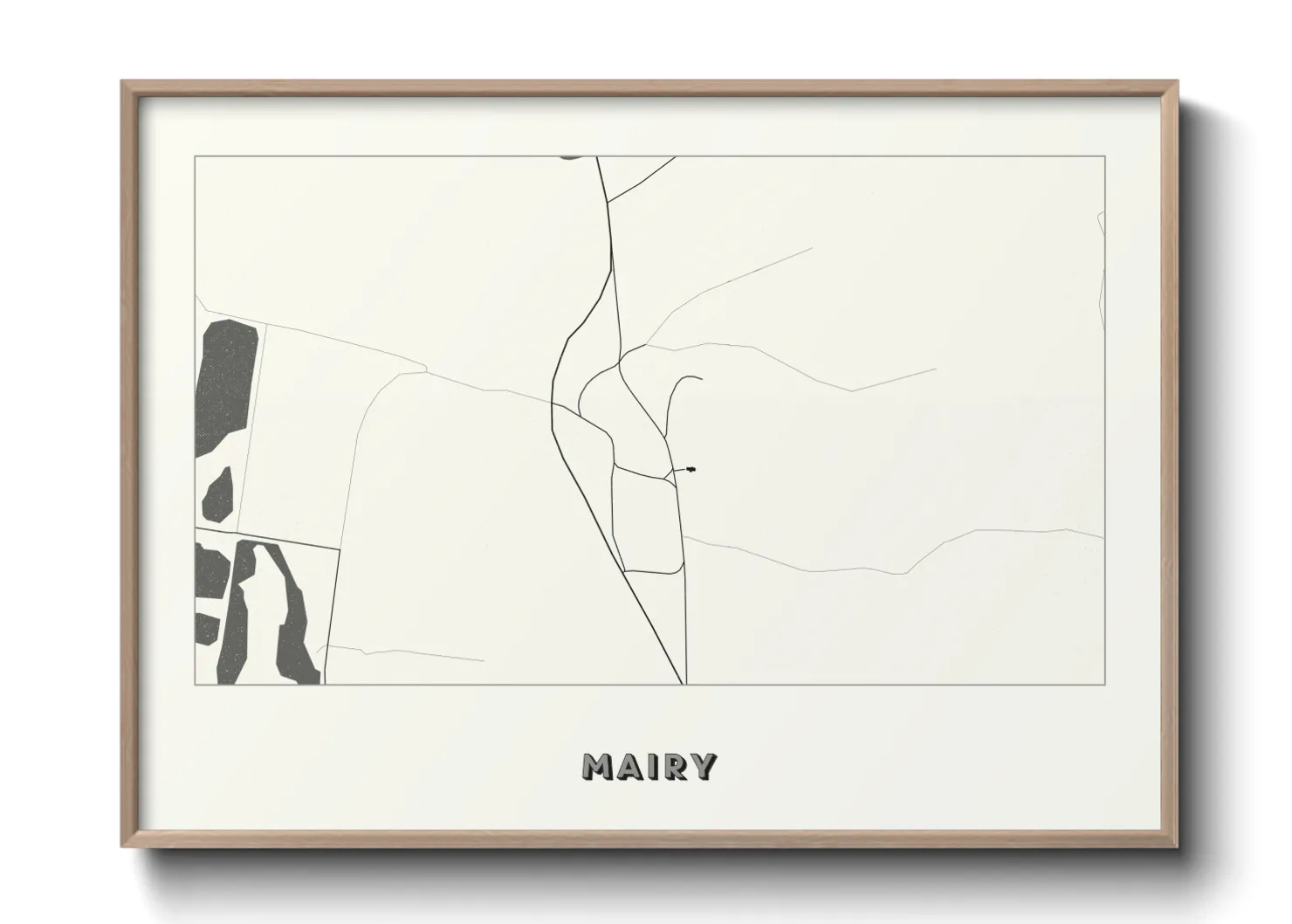 Une affiche de carte sur Mairy