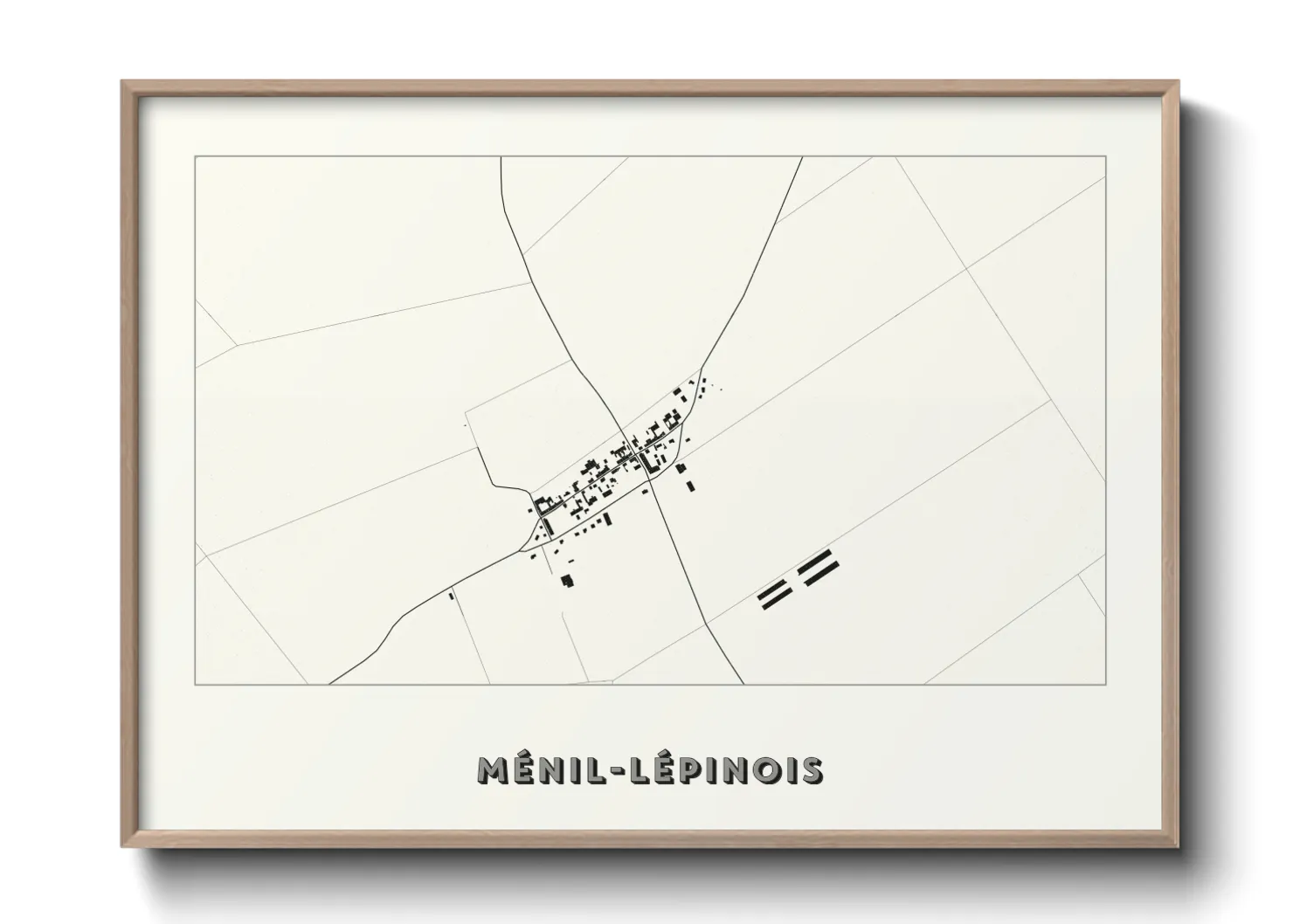 Une affiche de carte sur Ménil-Lépinois