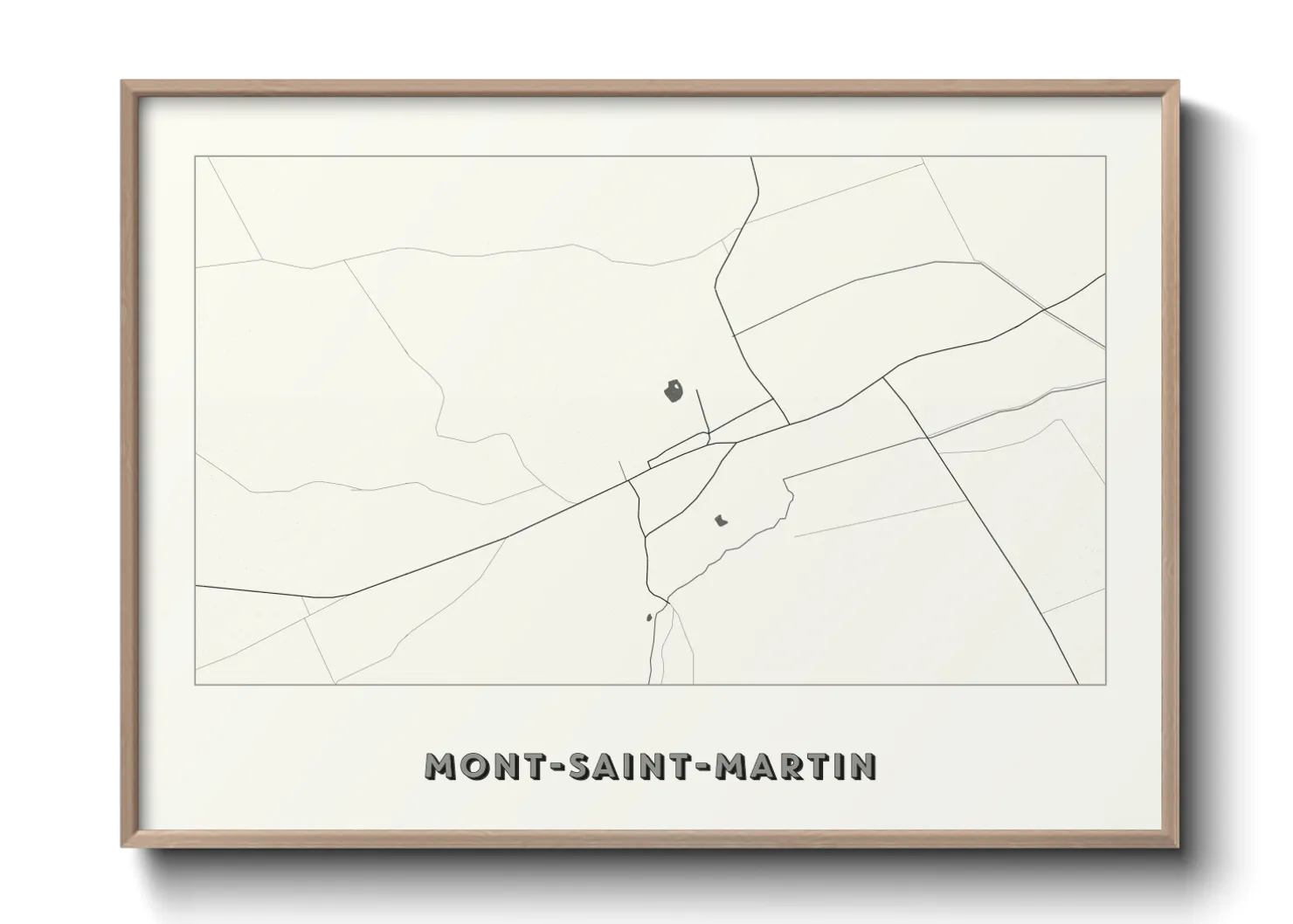 Une affiche de carte sur Mont-Saint-Martin