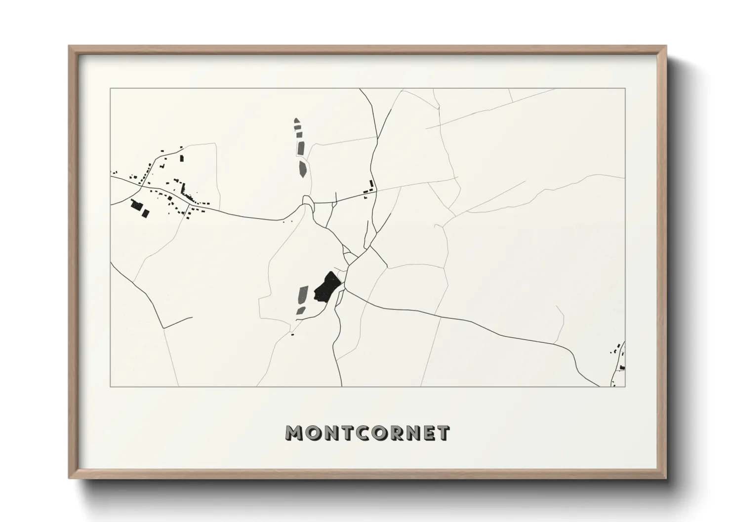 Une affiche de carte sur Montcornet