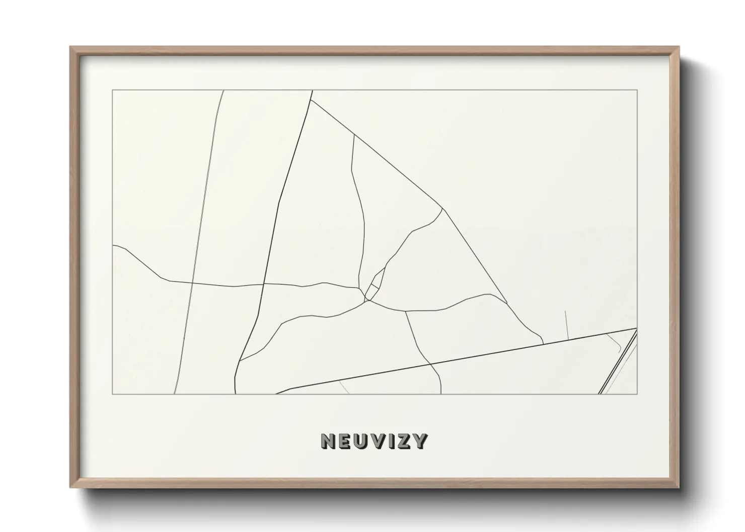 Une affiche de carte sur Neuvizy
