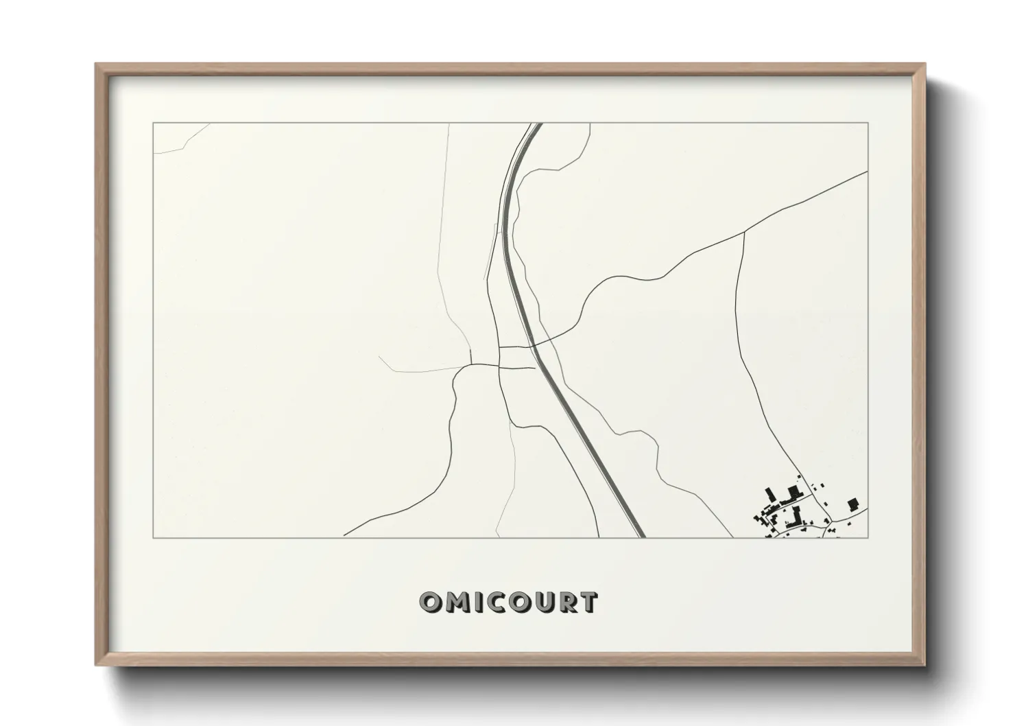 Une affiche de carte sur Omicourt