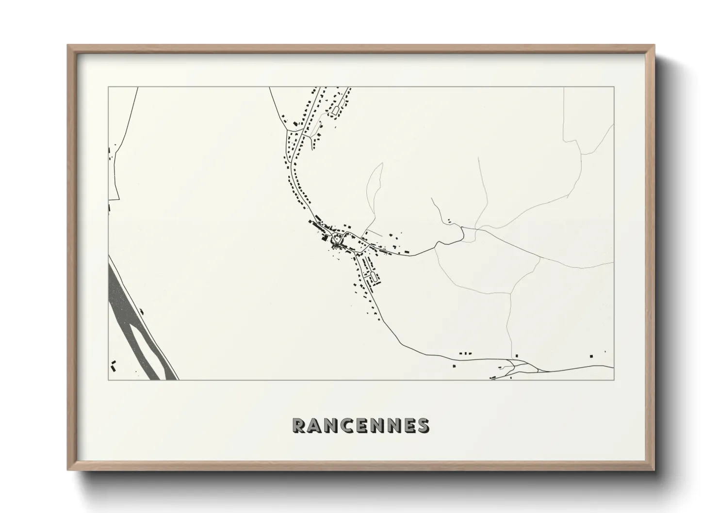 Une affiche de carte sur Rancennes