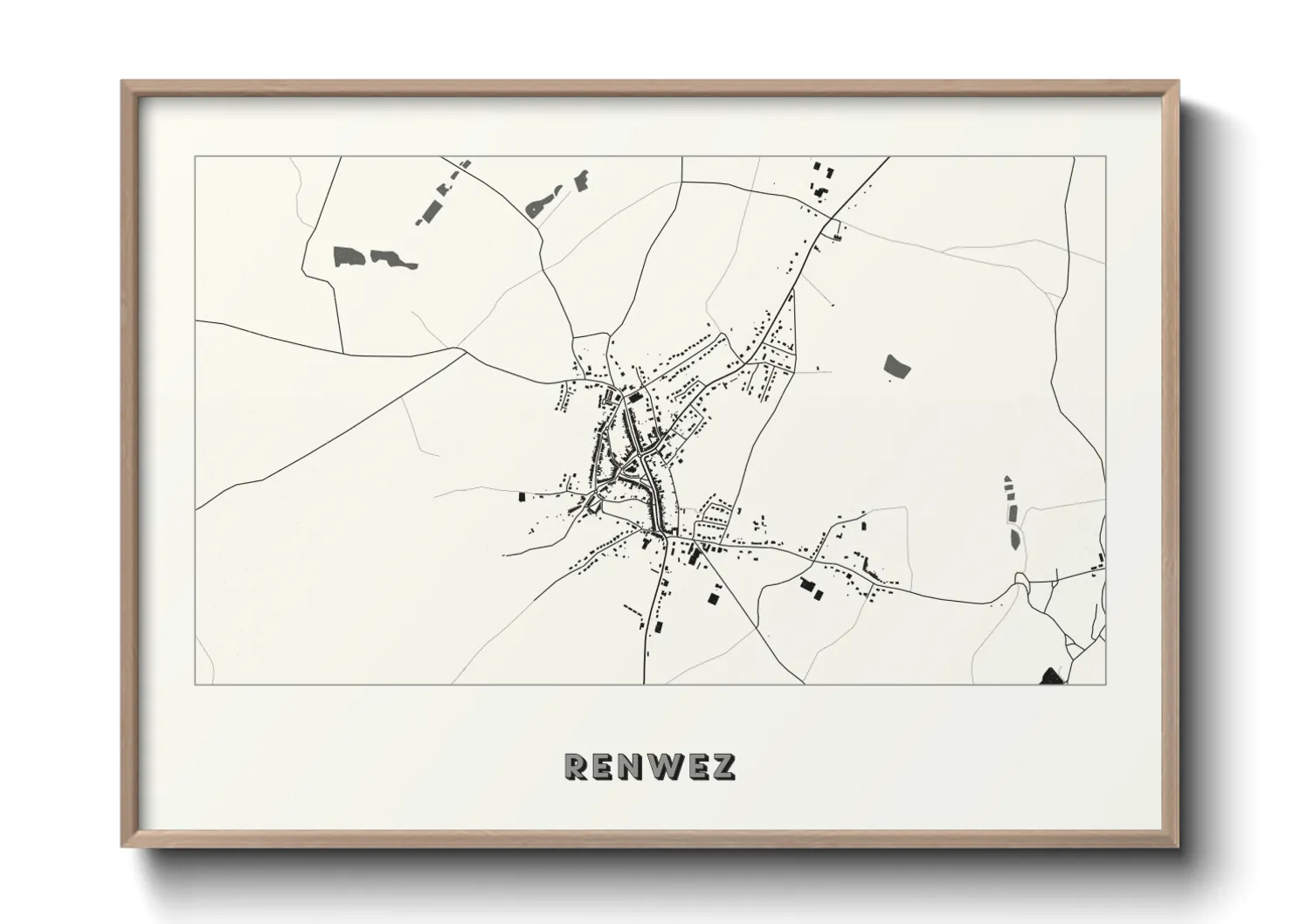 Une affiche de carte sur Renwez
