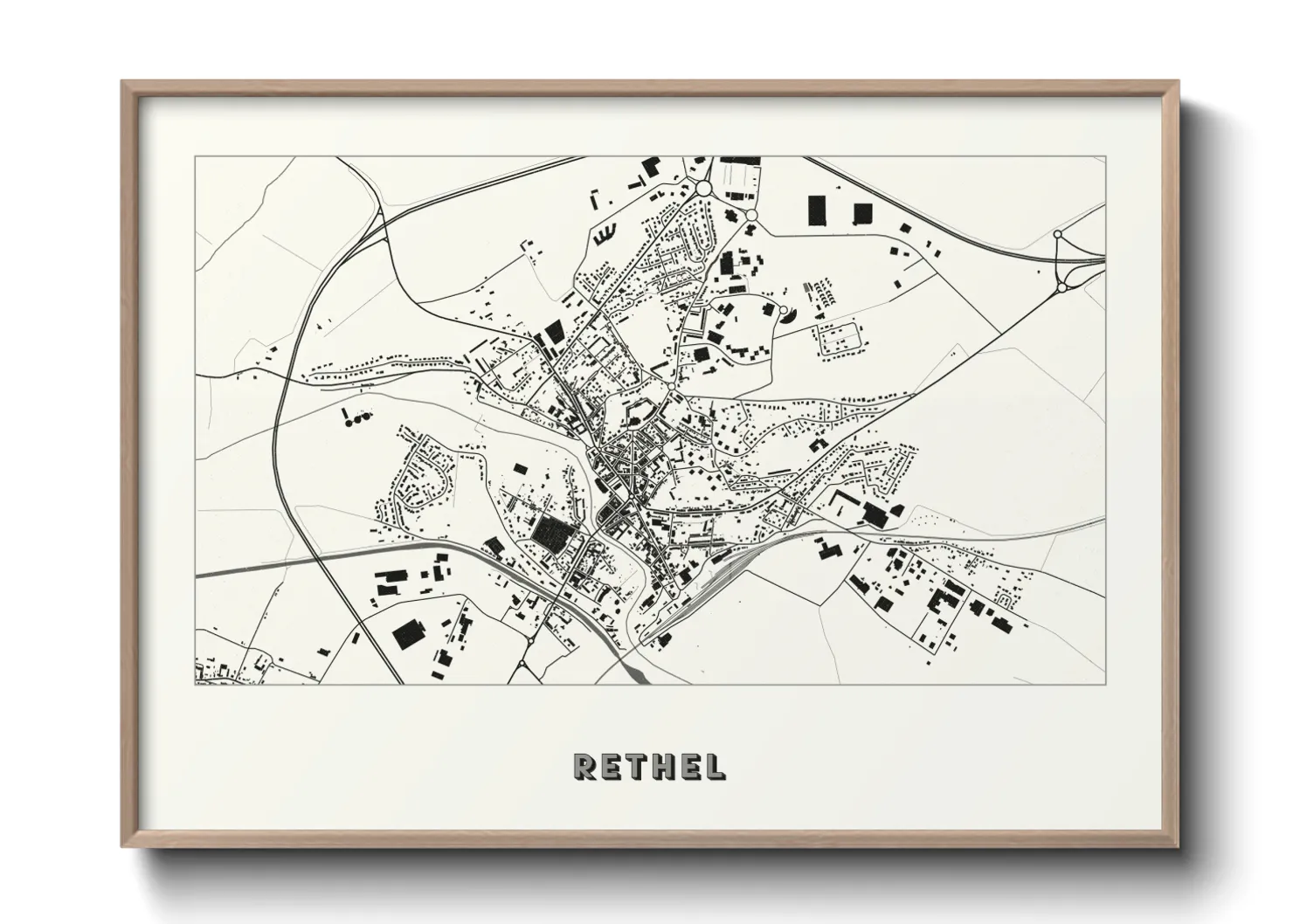 Une affiche de carte sur Rethel