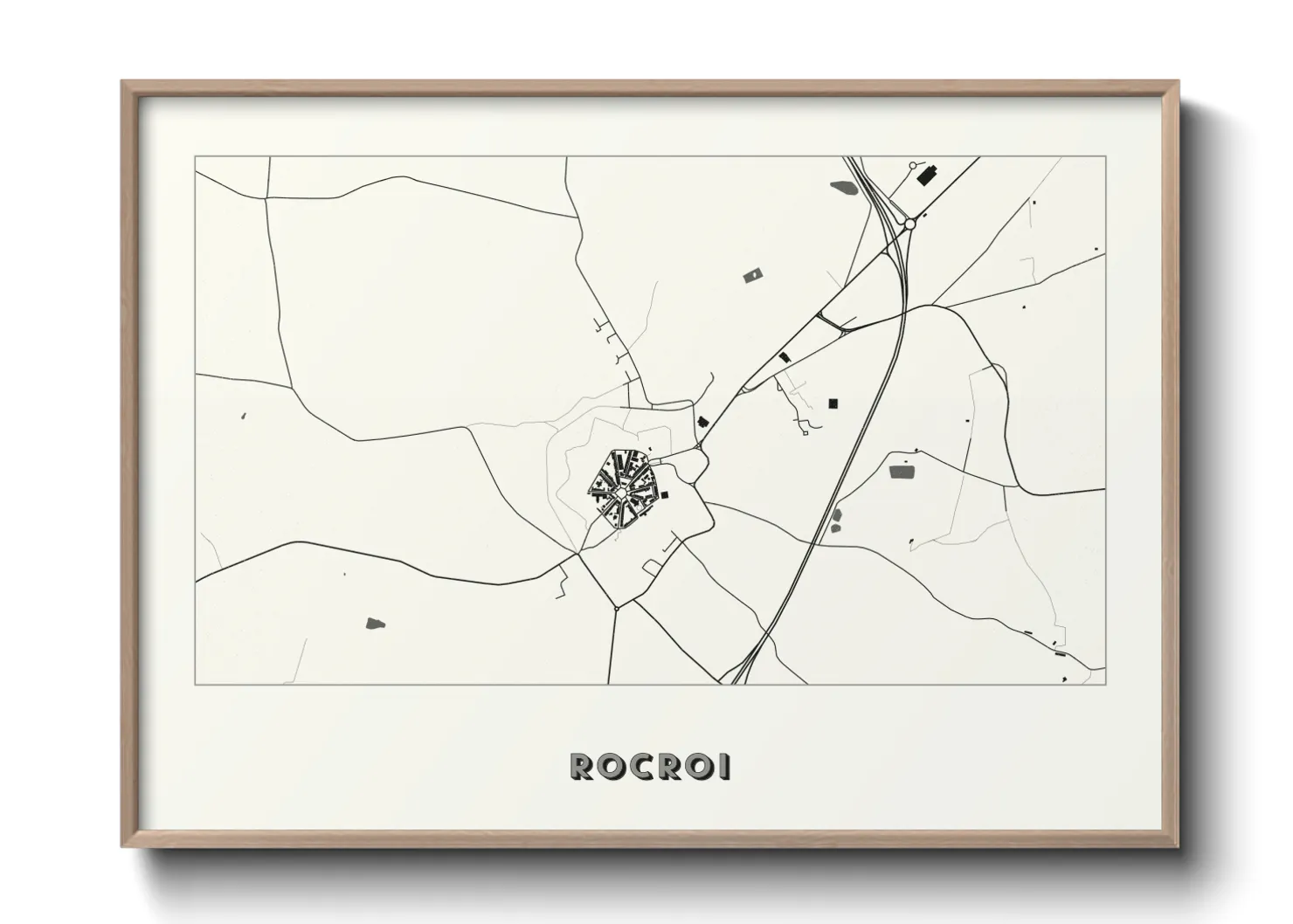 Une affiche de carte sur Rocroi