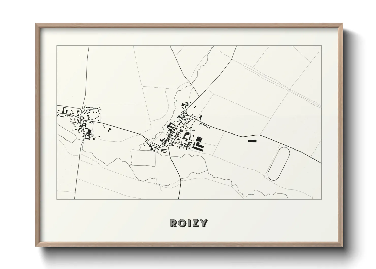 Une affiche de carte sur Roizy