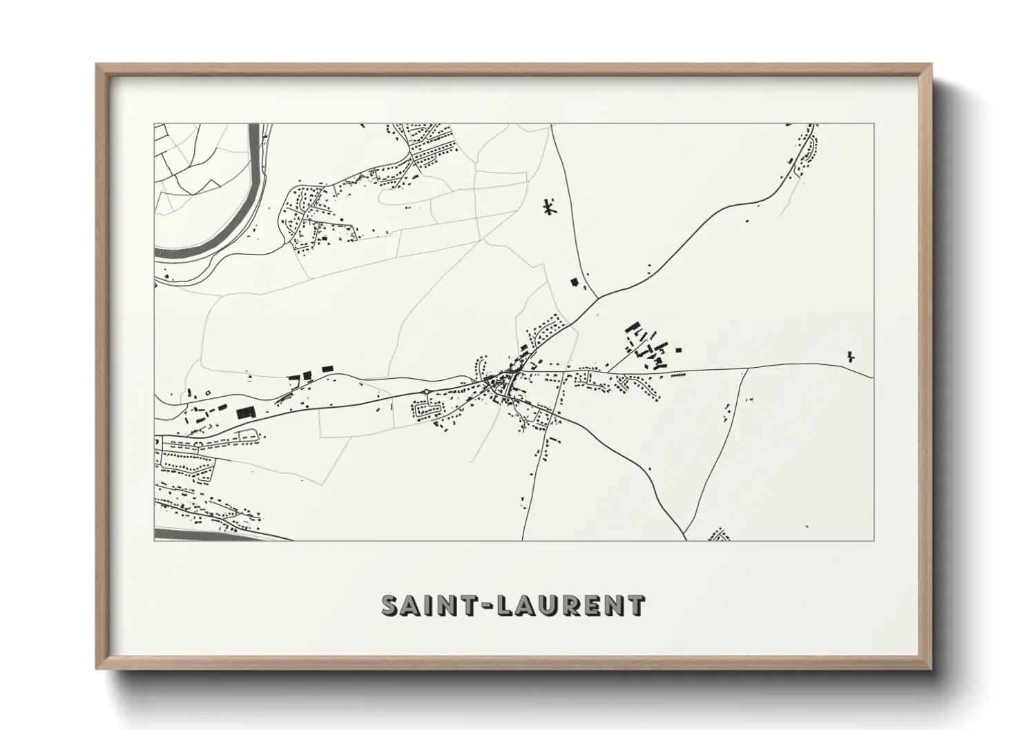 Une affiche de carte sur Saint-Laurent