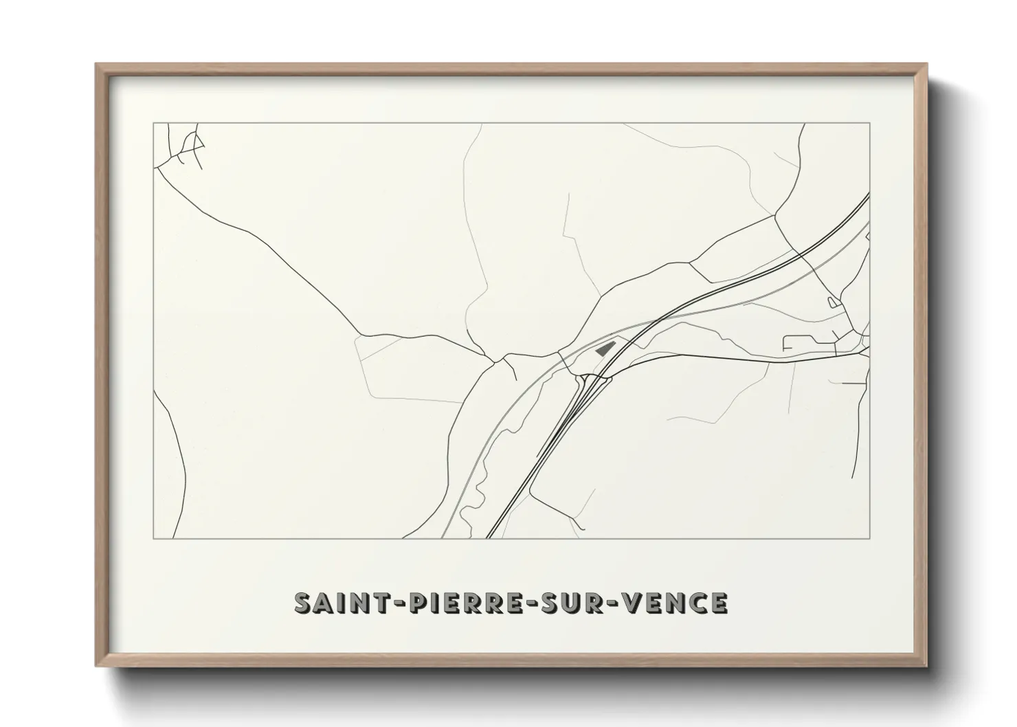 Une affiche de carte sur Saint-Pierre-sur-Vence