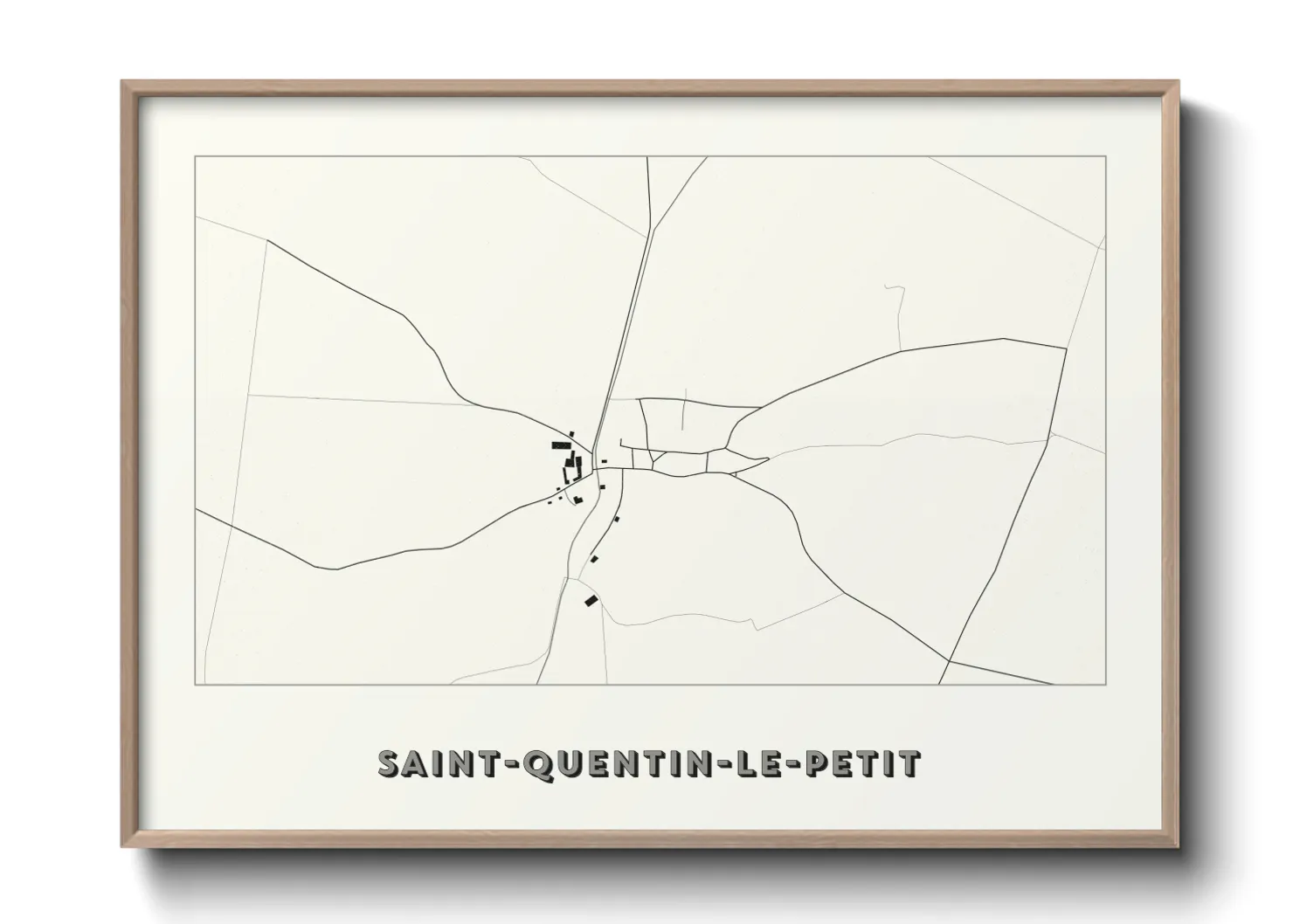 Une affiche de carte sur Saint-Quentin-le-Petit