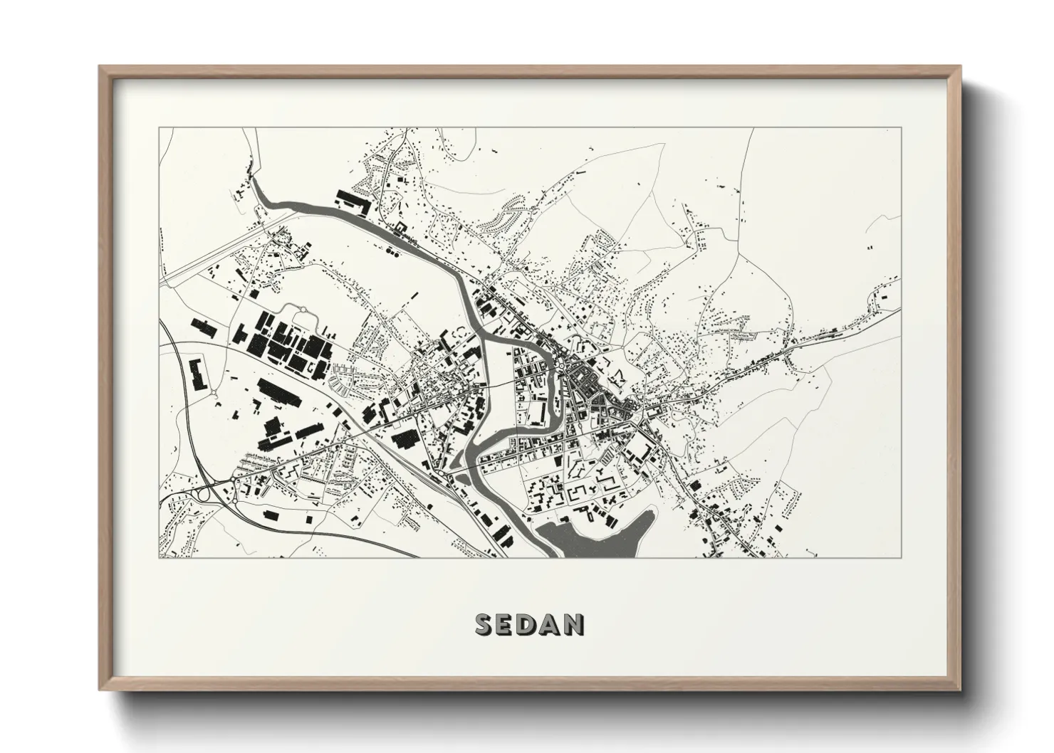 Une affiche de carte sur Sedan