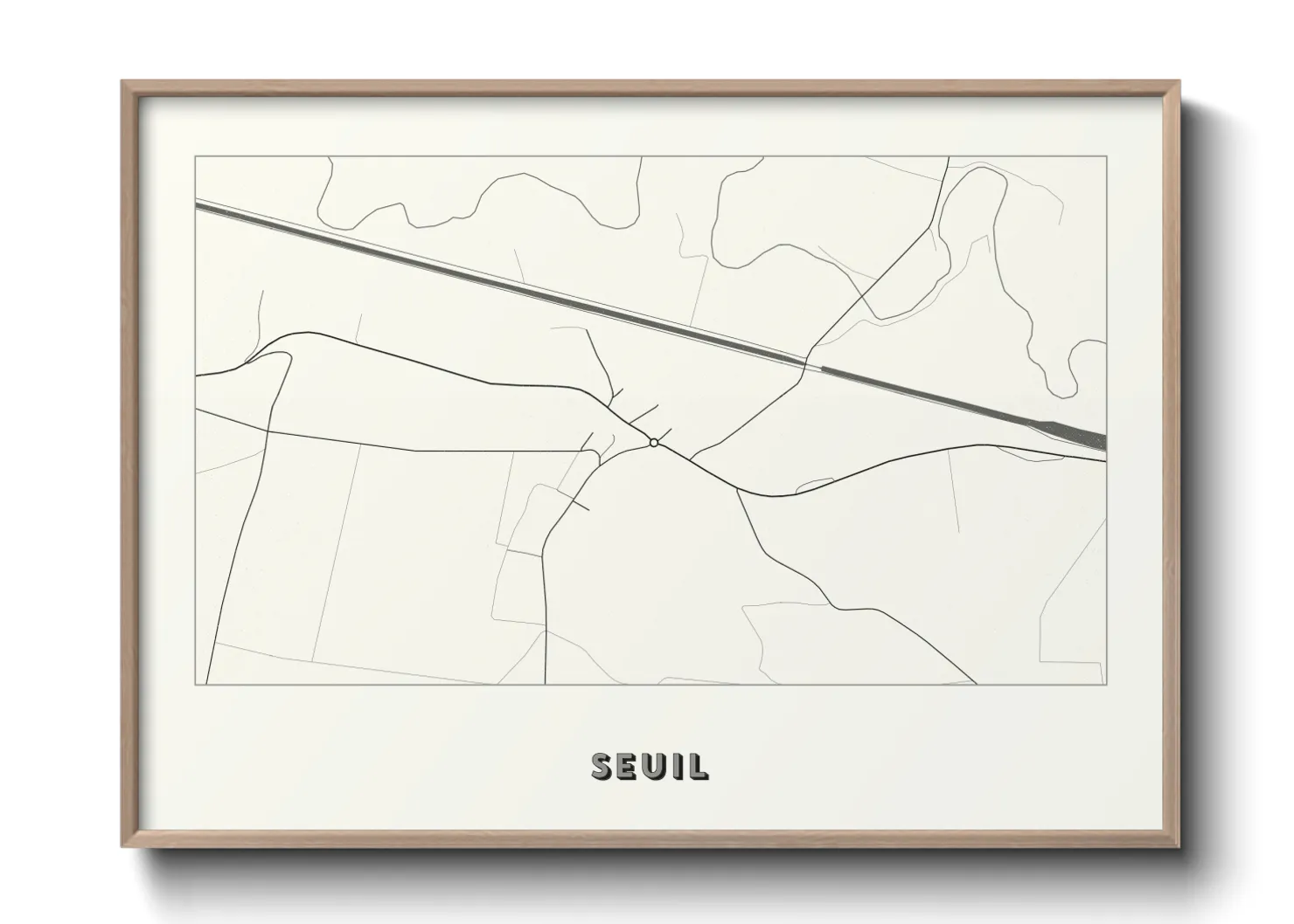 Une affiche de carte sur Seuil