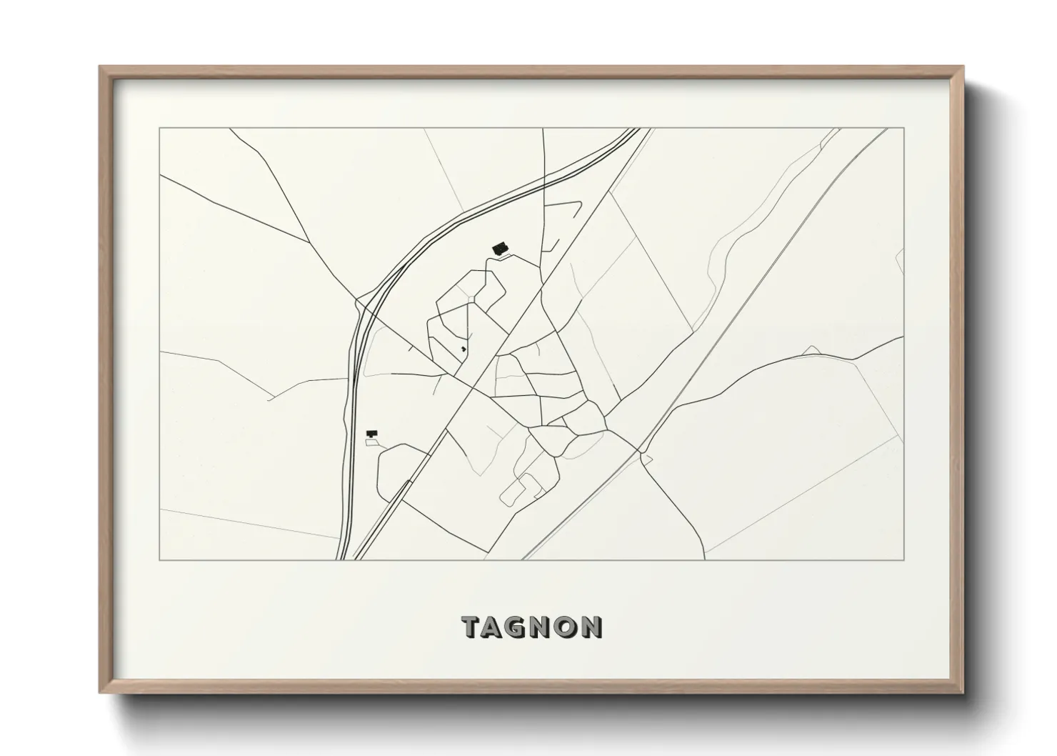 Une affiche de carte sur Tagnon