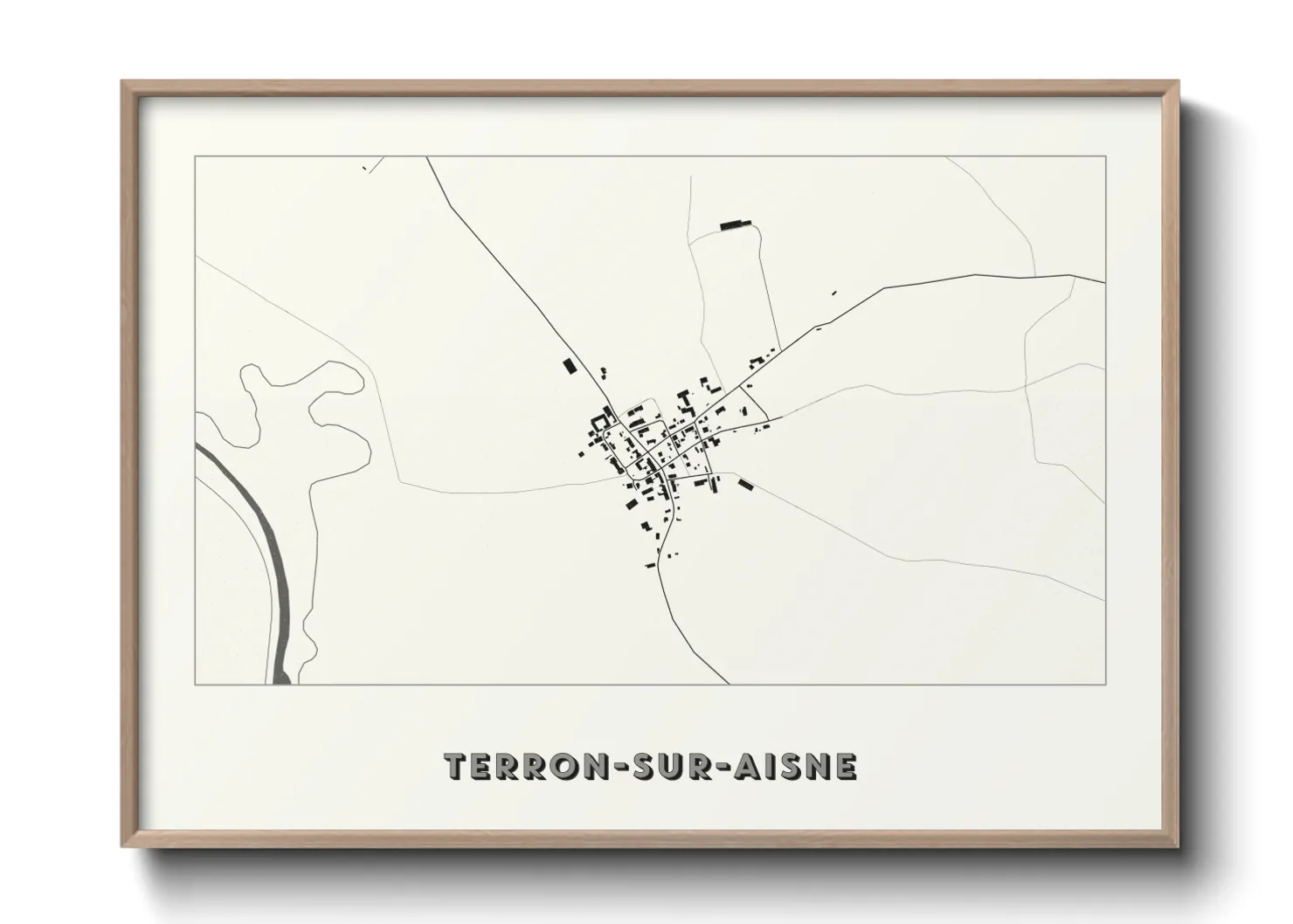 Une affiche de carte sur Terron-sur-Aisne