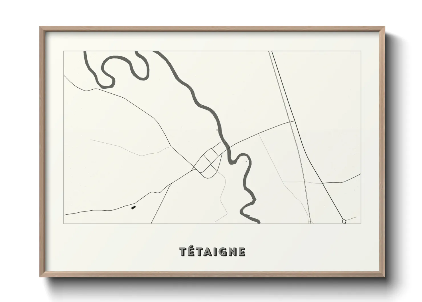 Une affiche de carte sur Tétaigne