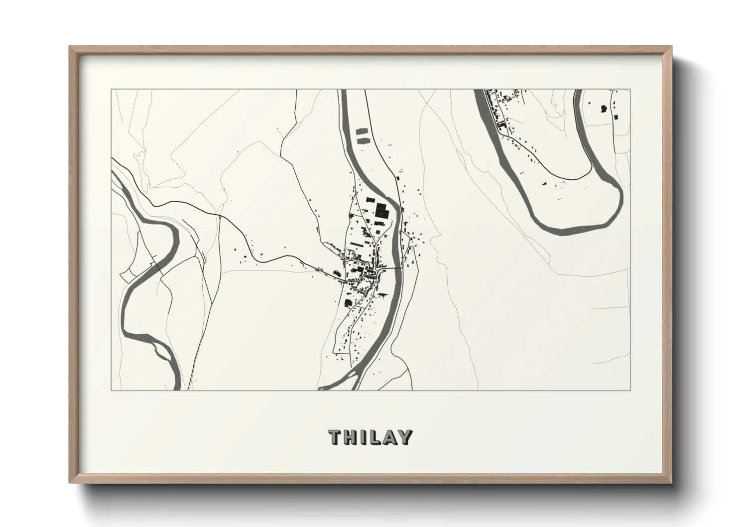 Une affiche de carte sur Thilay