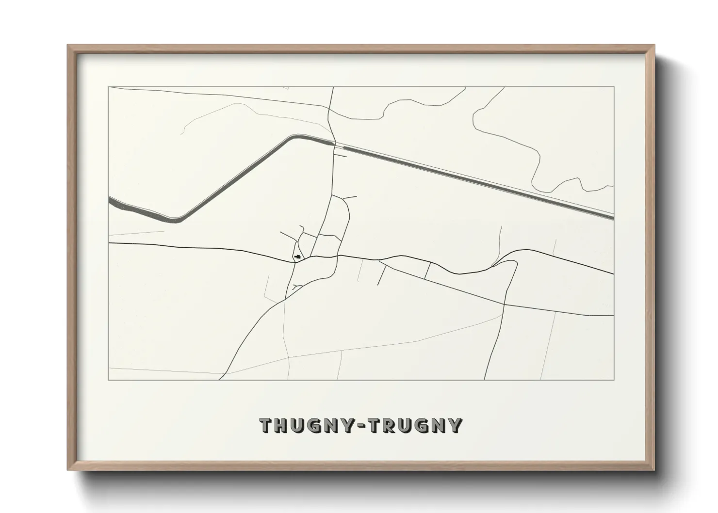 Une affiche de carte sur Thugny-Trugny