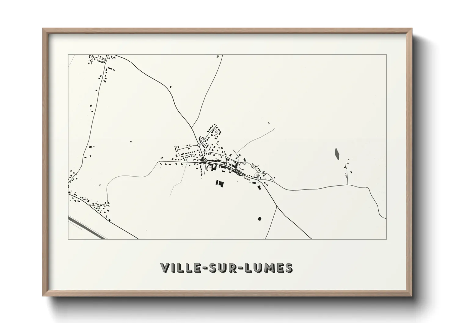 Une affiche de carte sur Ville-sur-Lumes