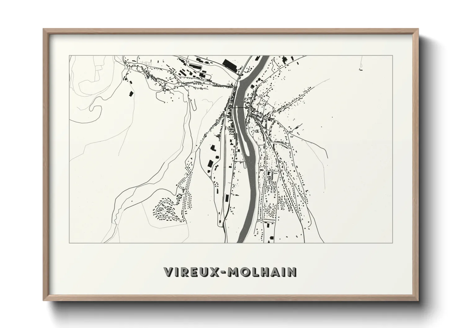Une affiche de carte sur Vireux-Molhain