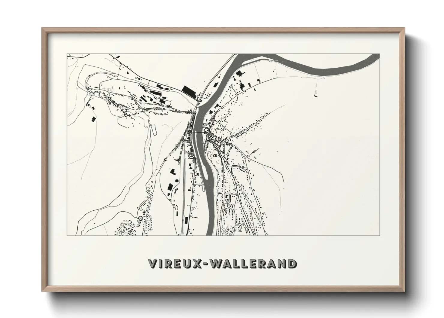 Une affiche de carte sur Vireux-Wallerand