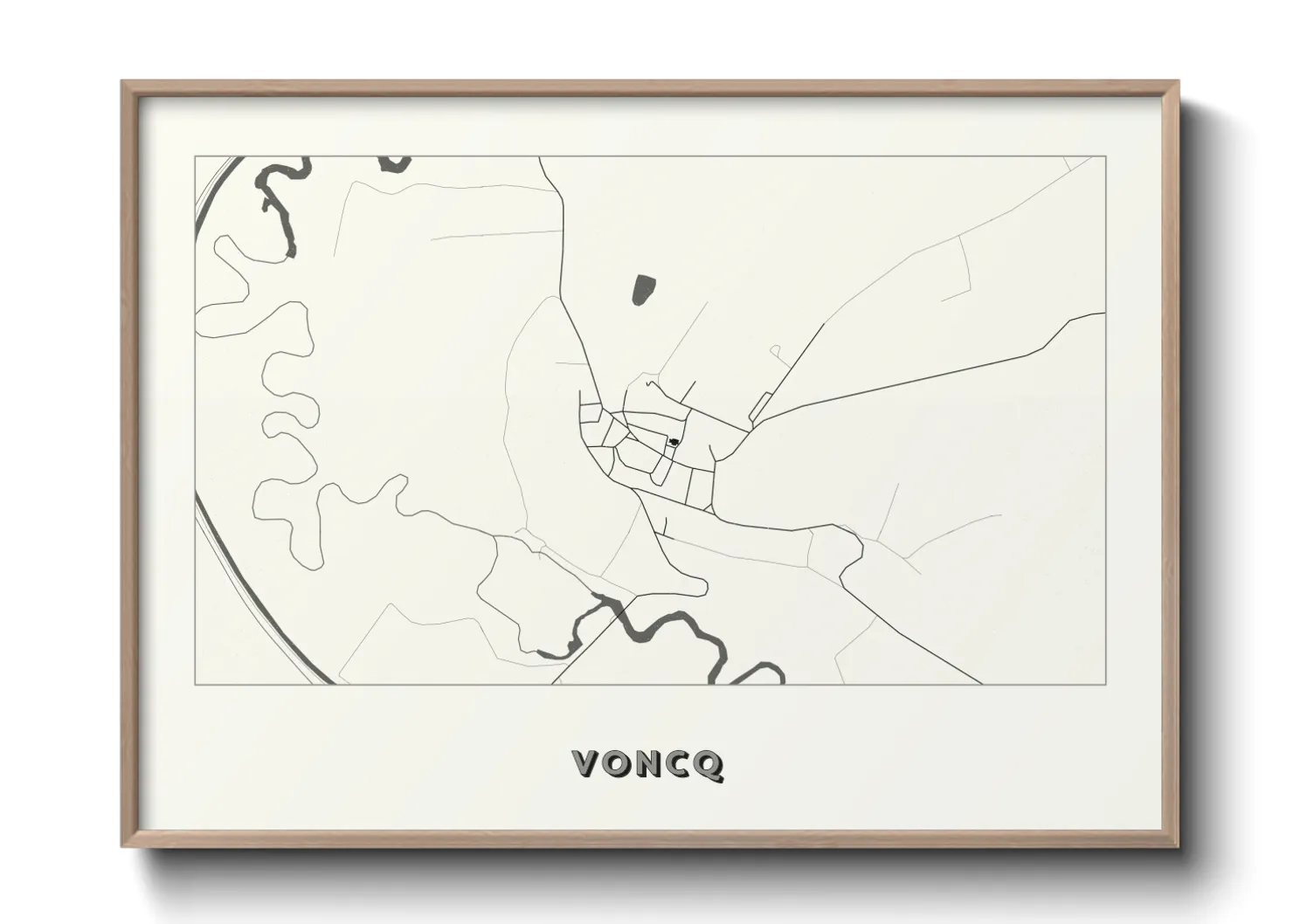 Une affiche de carte sur Voncq