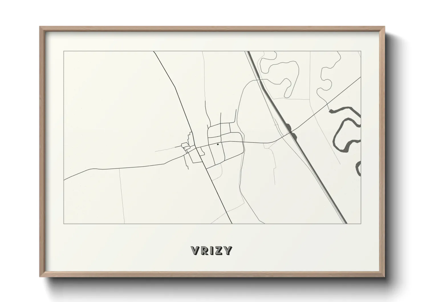 Une affiche de carte sur Vrizy