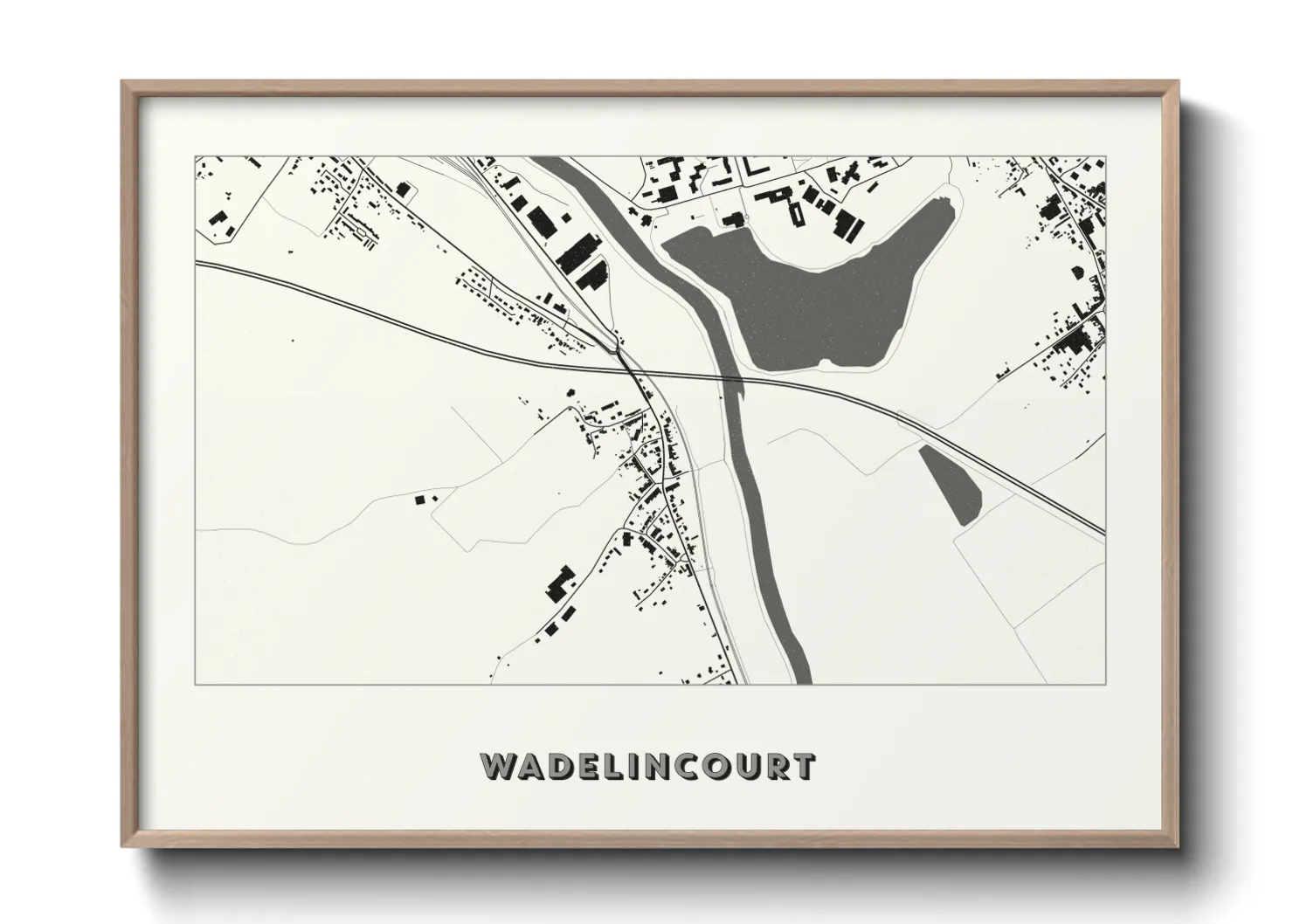 Une affiche de carte sur Wadelincourt