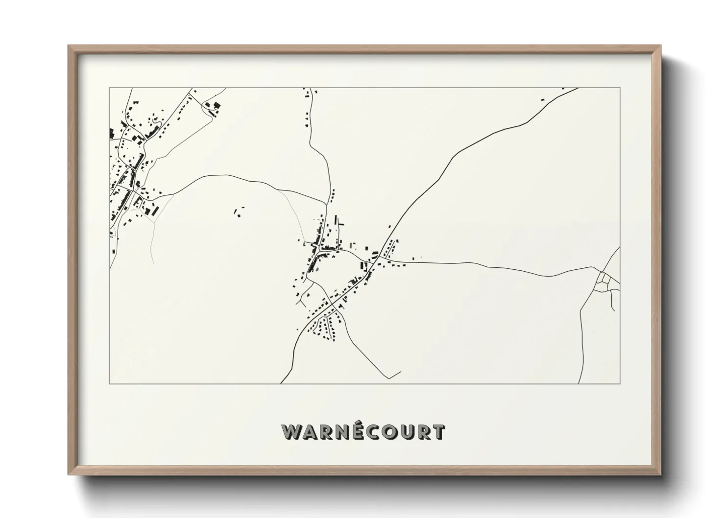 Une affiche de carte sur Warnécourt