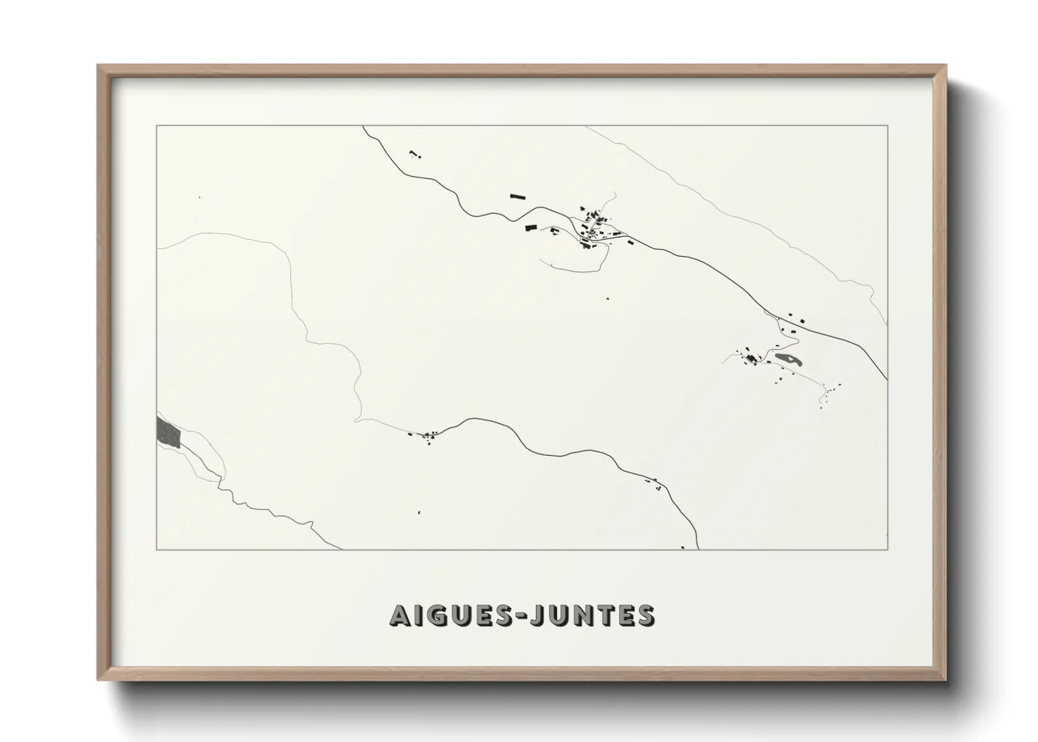Une affiche de carte sur Aigues-Juntes