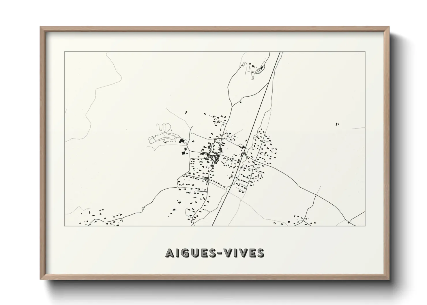 Une affiche de carte sur Aigues-Vives