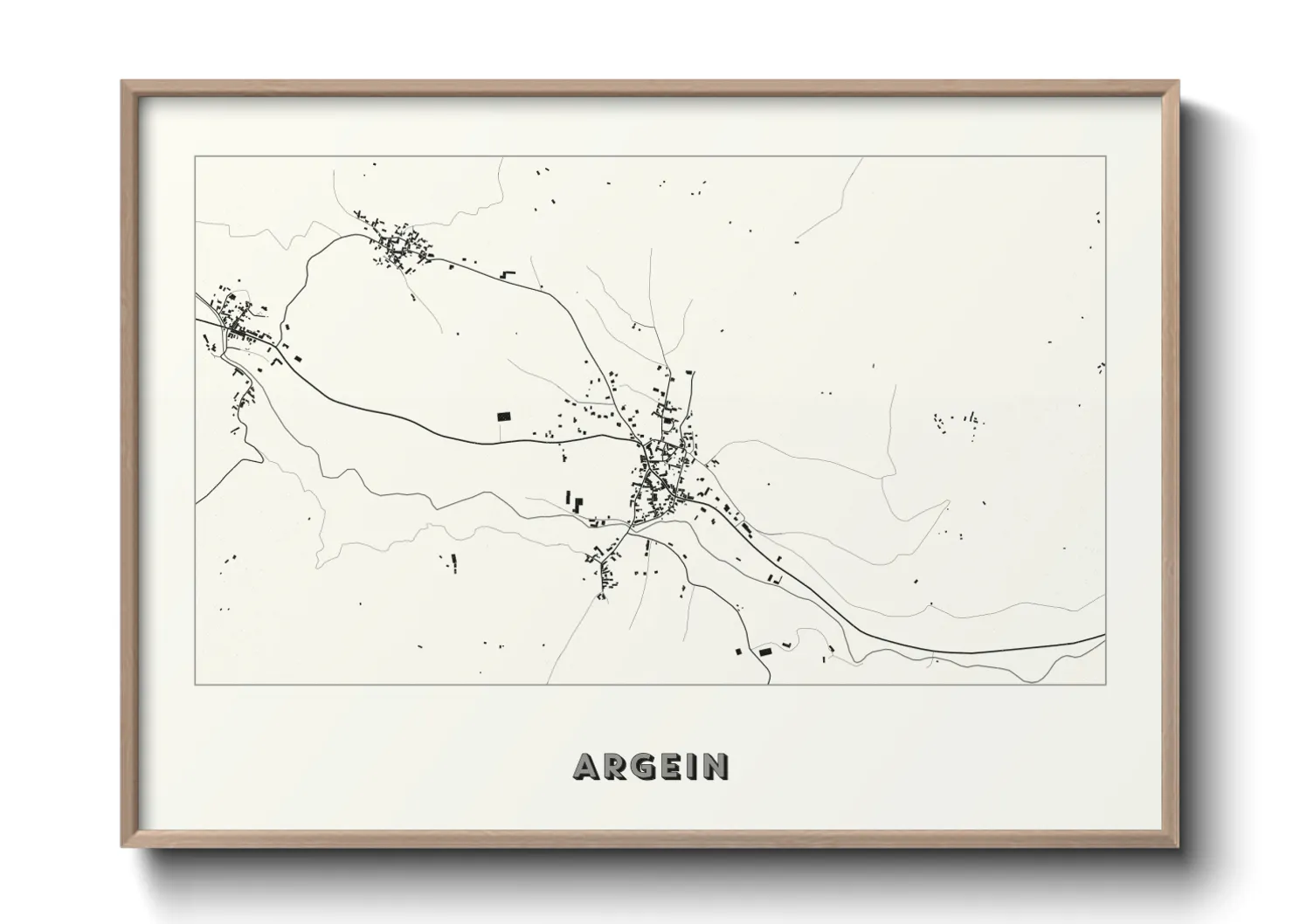 Une affiche de carte sur Argein