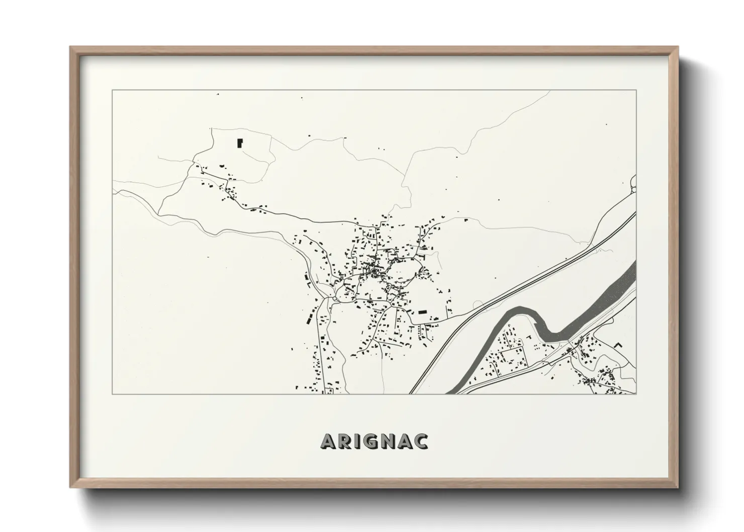 Une affiche de carte sur Arignac