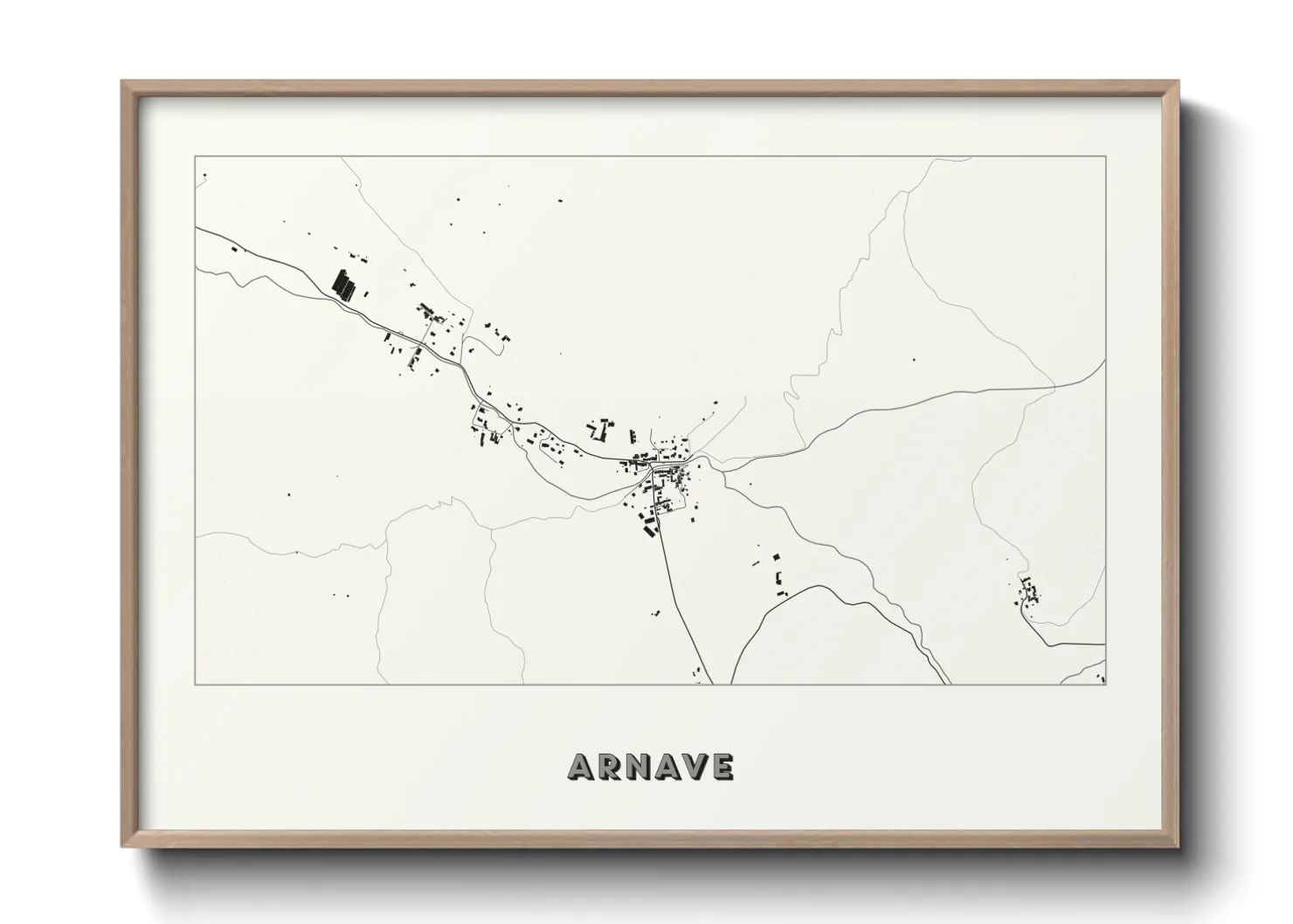 Une affiche de carte sur Arnave
