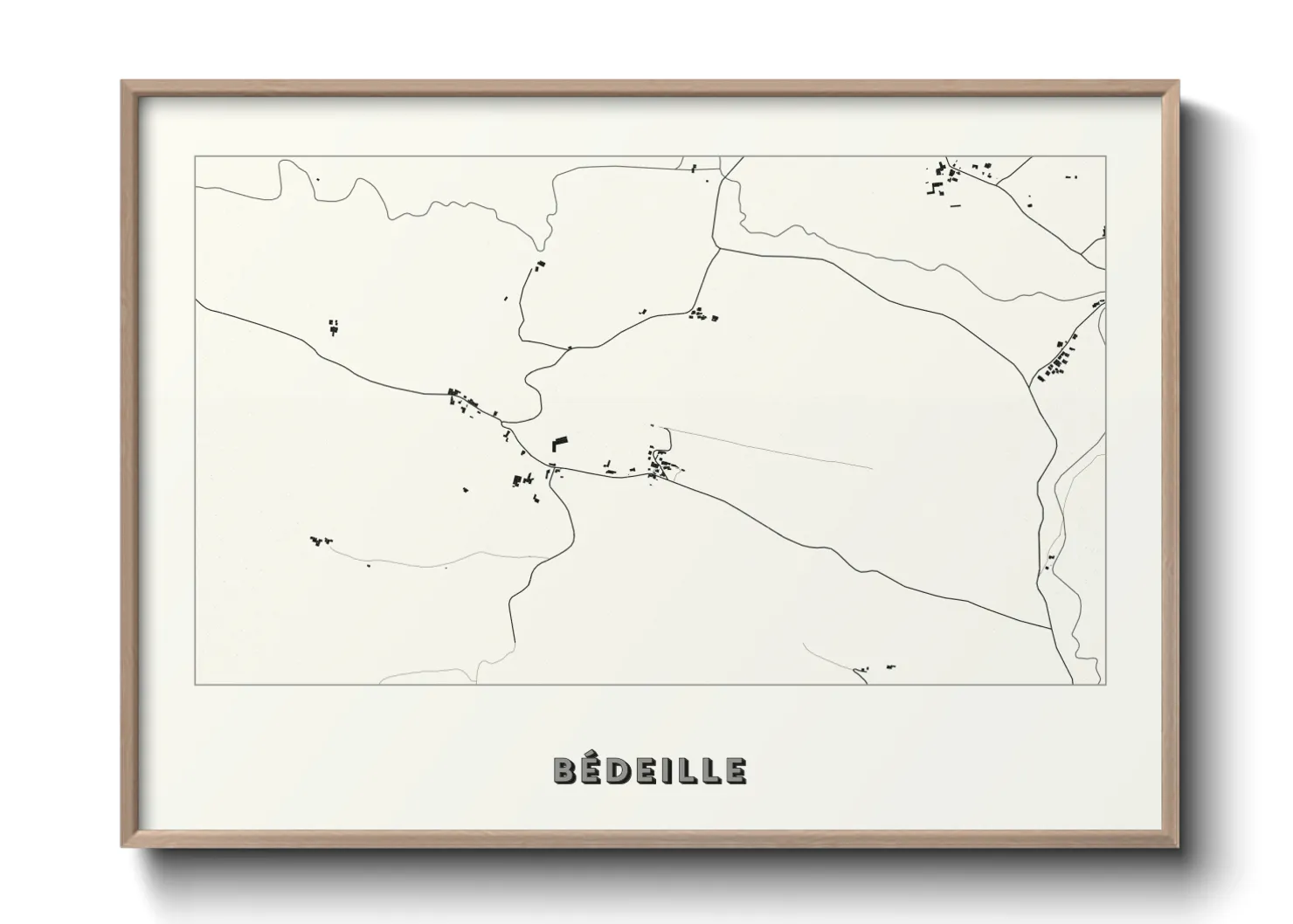 Une affiche de carte sur Bédeille
