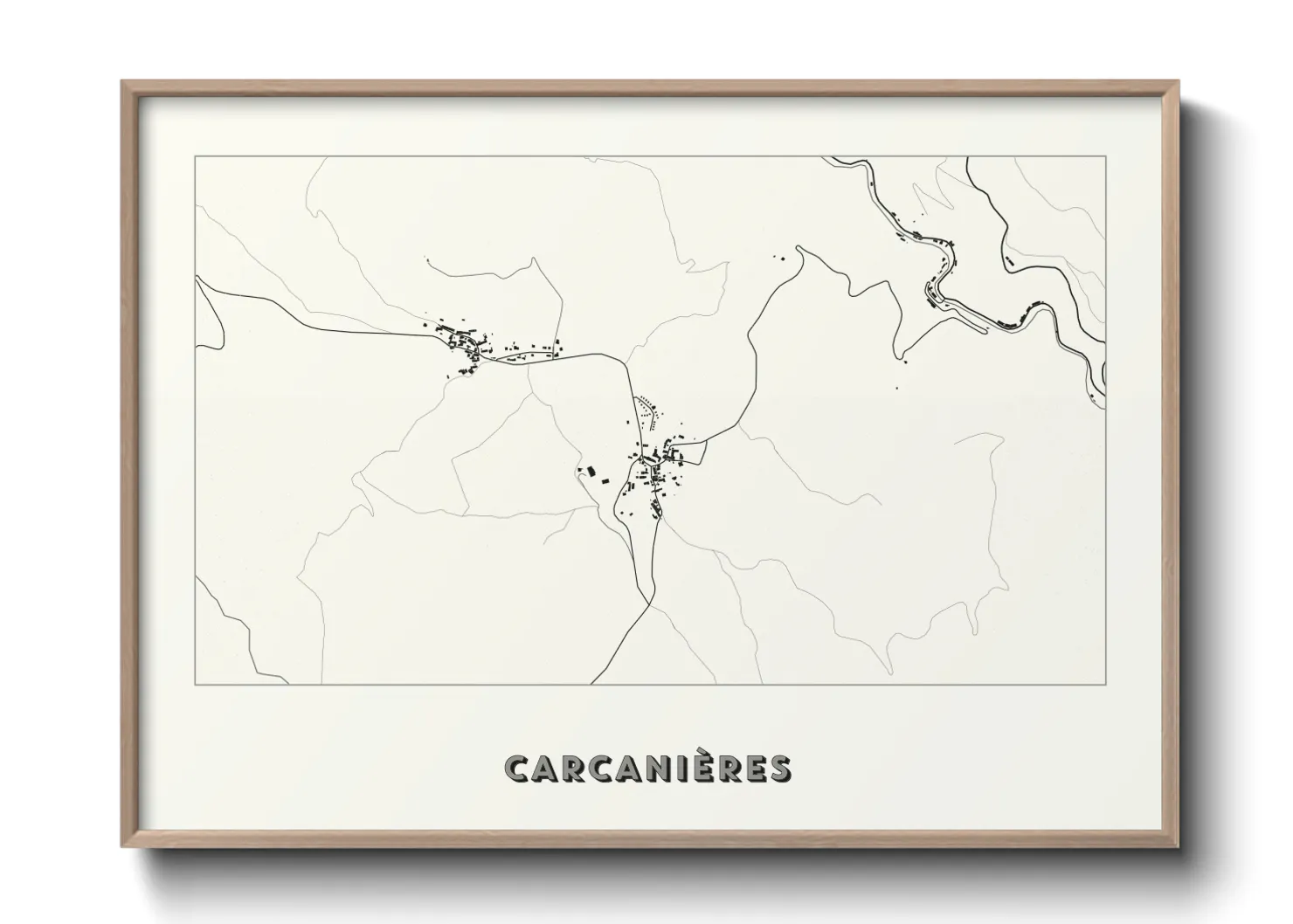 Une affiche de carte sur Carcanières