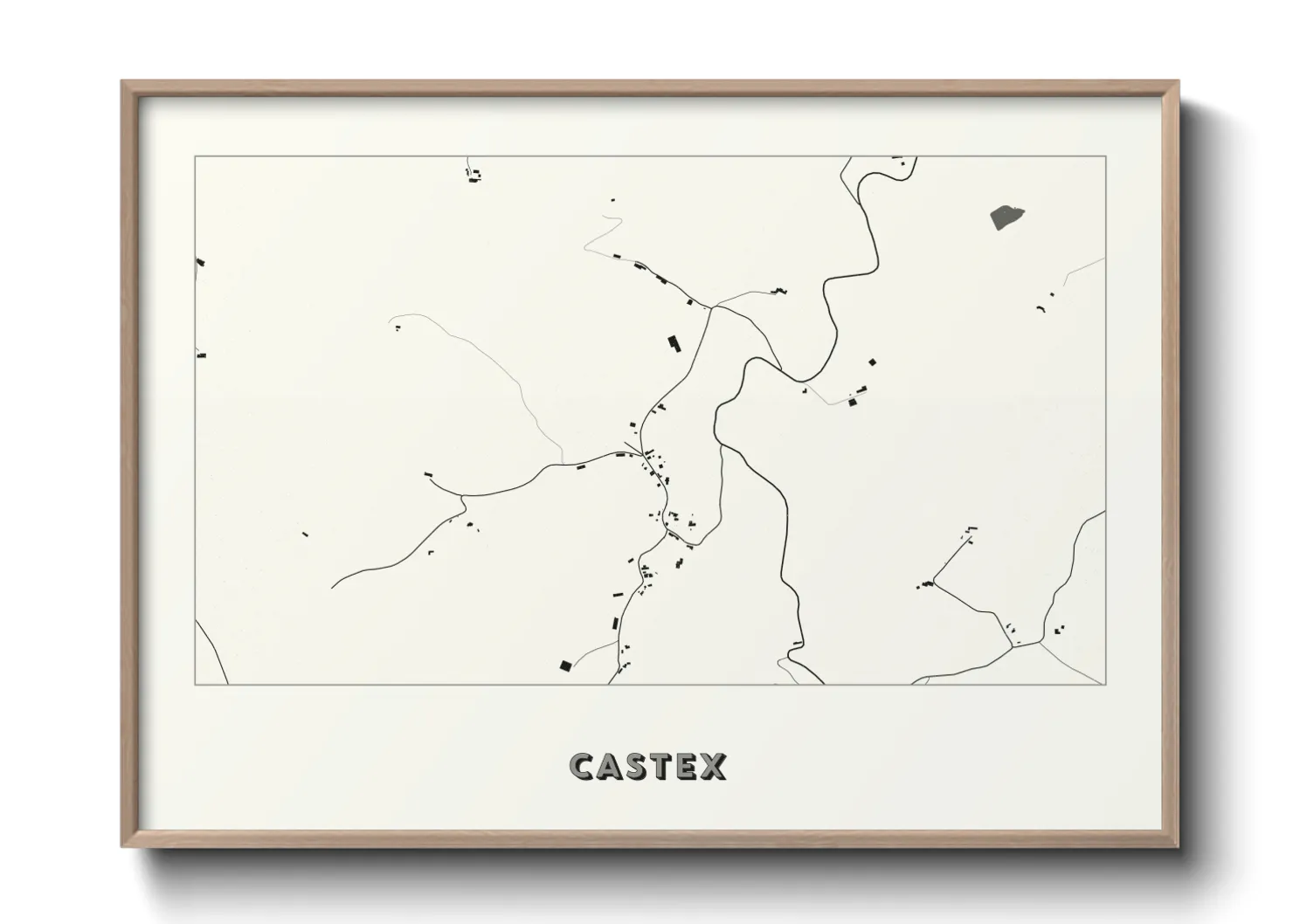 Une affiche de carte sur Castex