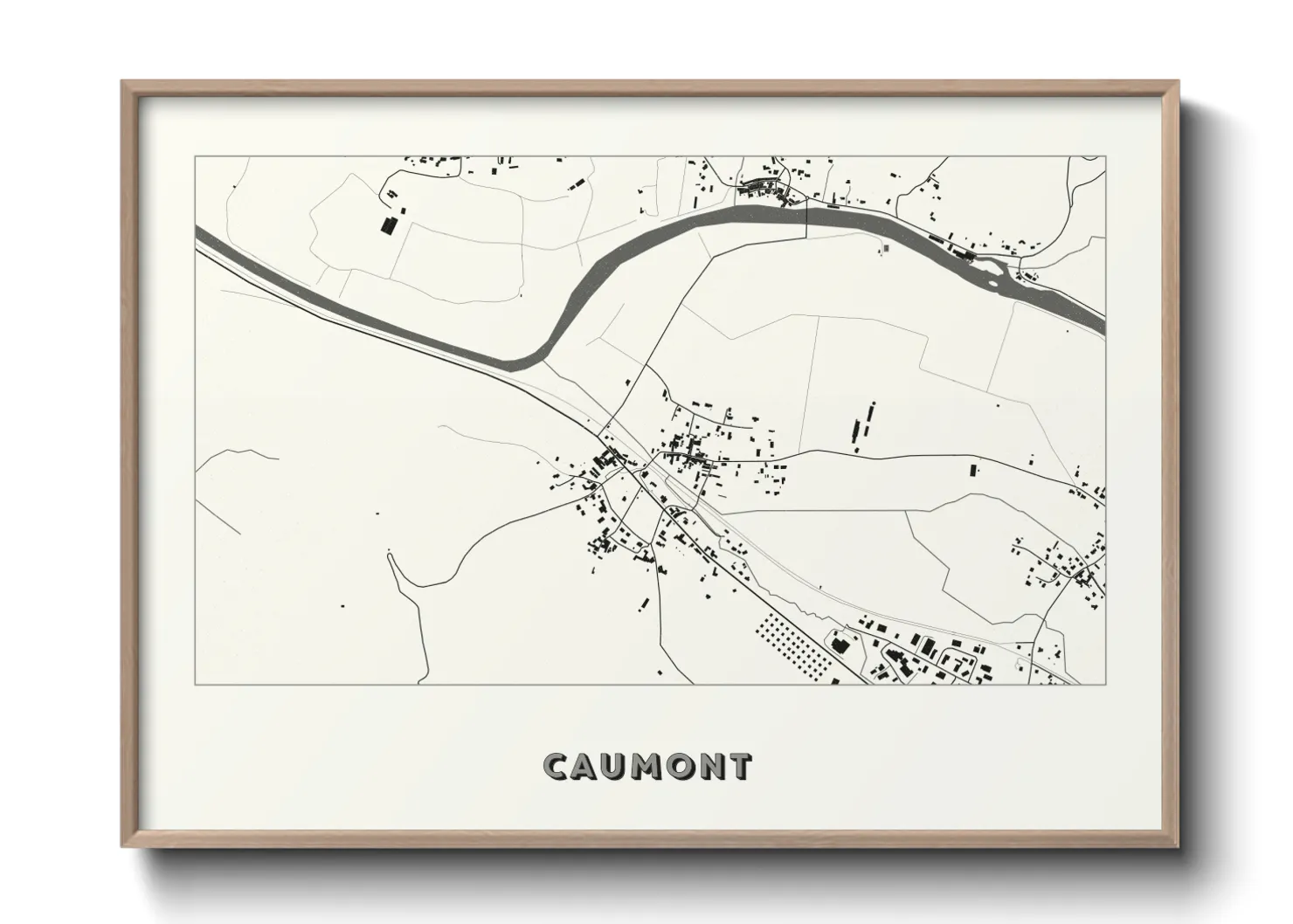 Une affiche de carte sur Caumont