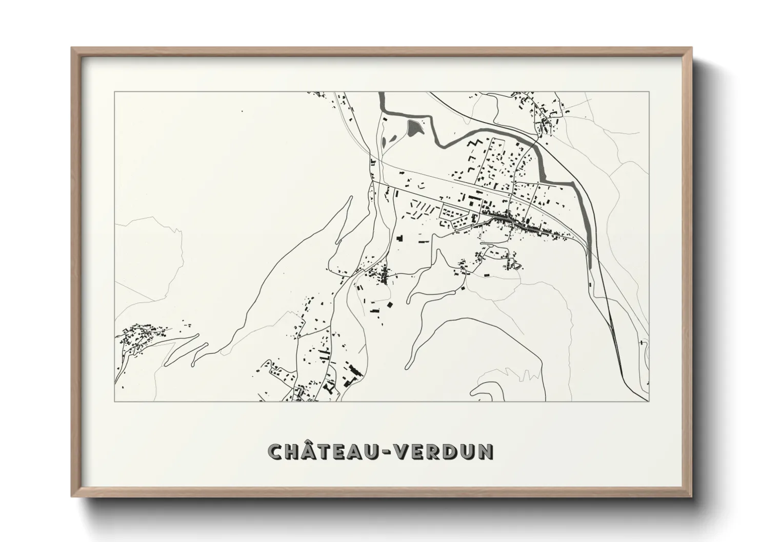 Une affiche de carte sur Château-Verdun