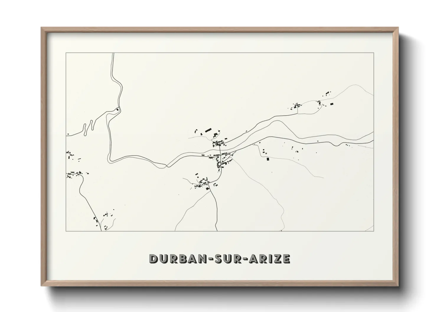 Une affiche de carte sur Durban-sur-Arize