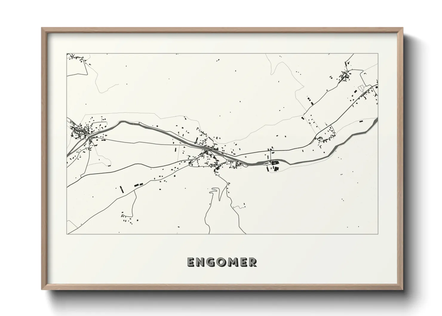 Une affiche de carte sur Engomer