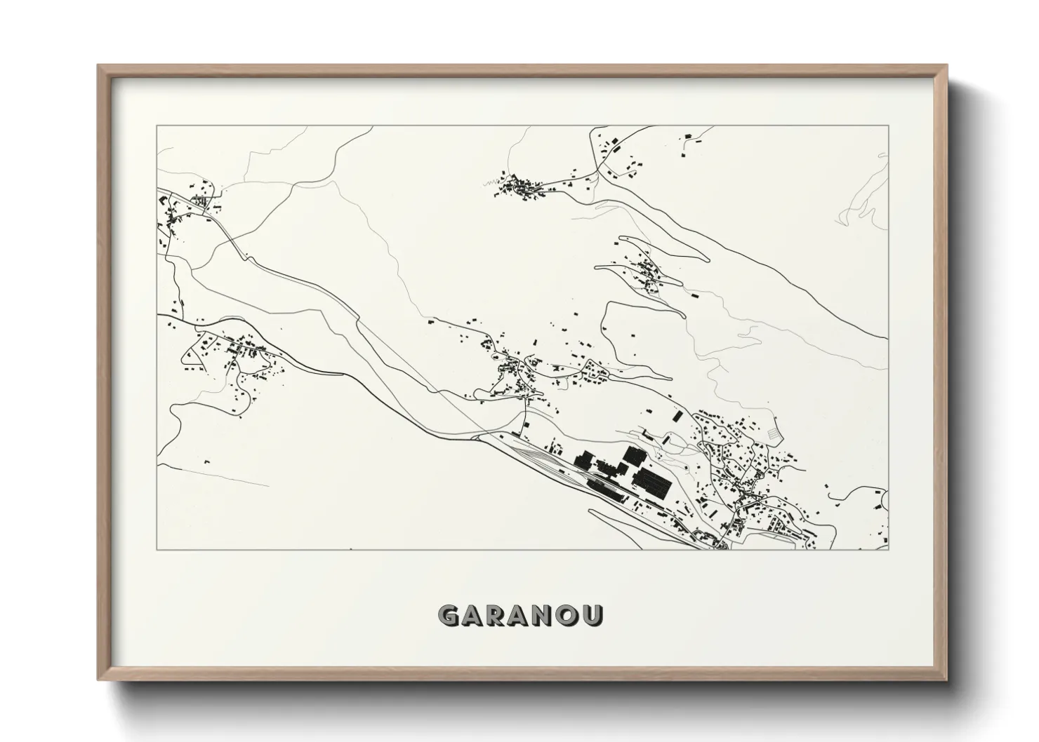 Une affiche de carte sur Garanou