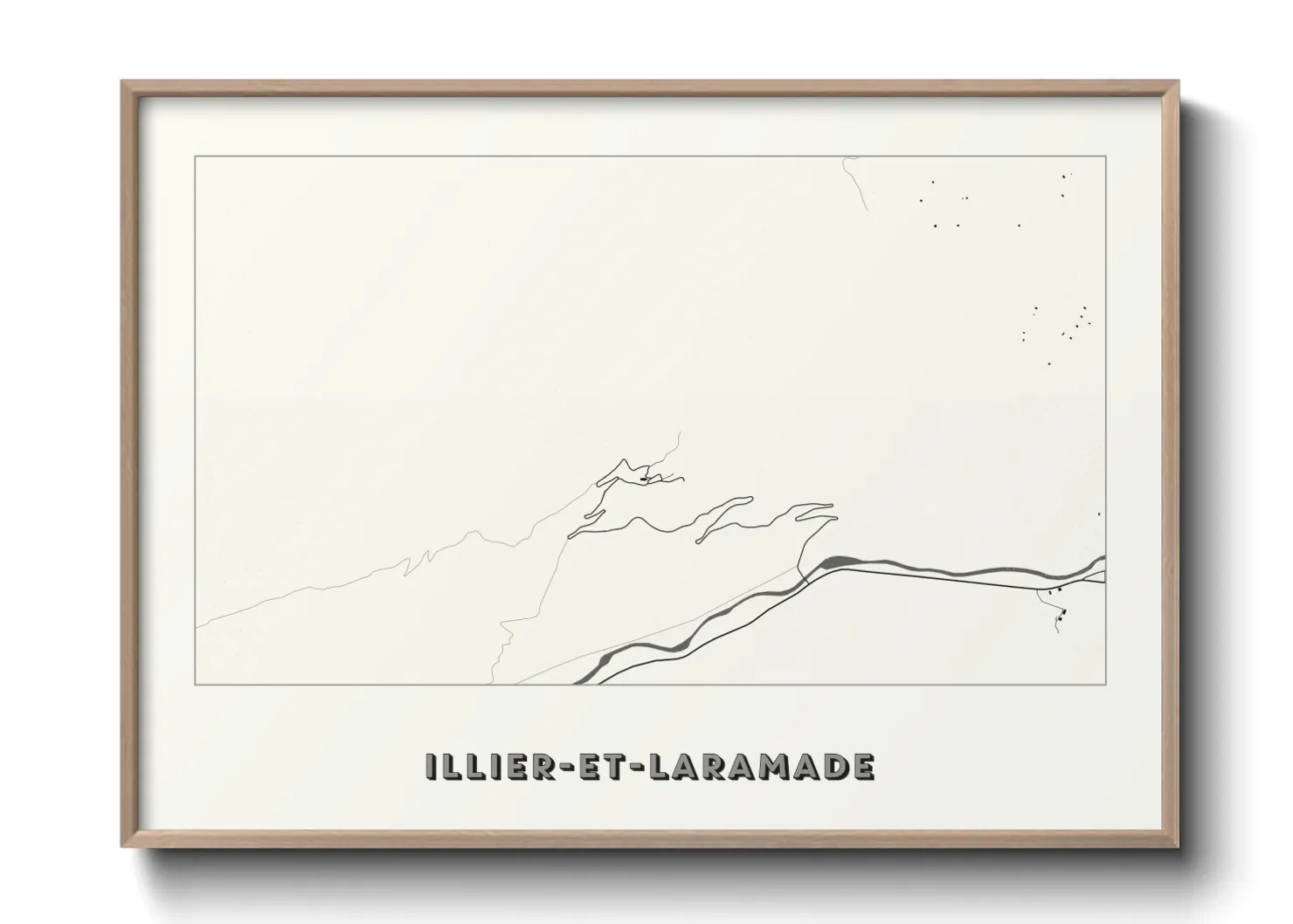 Une affiche de carte sur Illier-et-Laramade