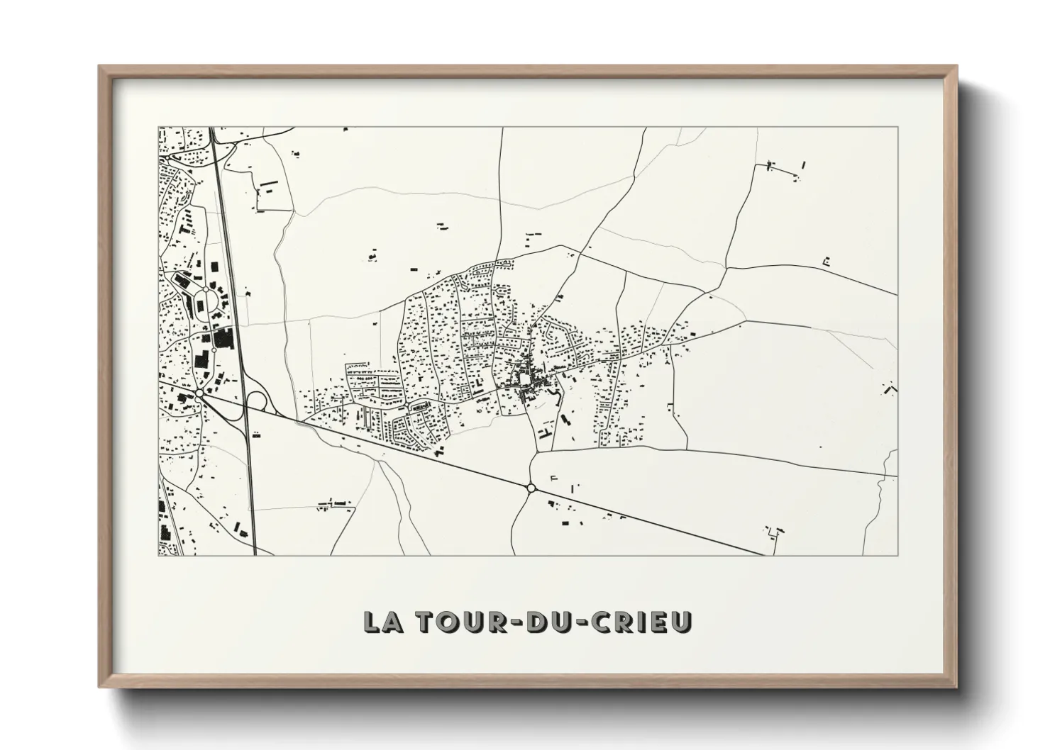 Une affiche de carte sur La Tour-du-Crieu