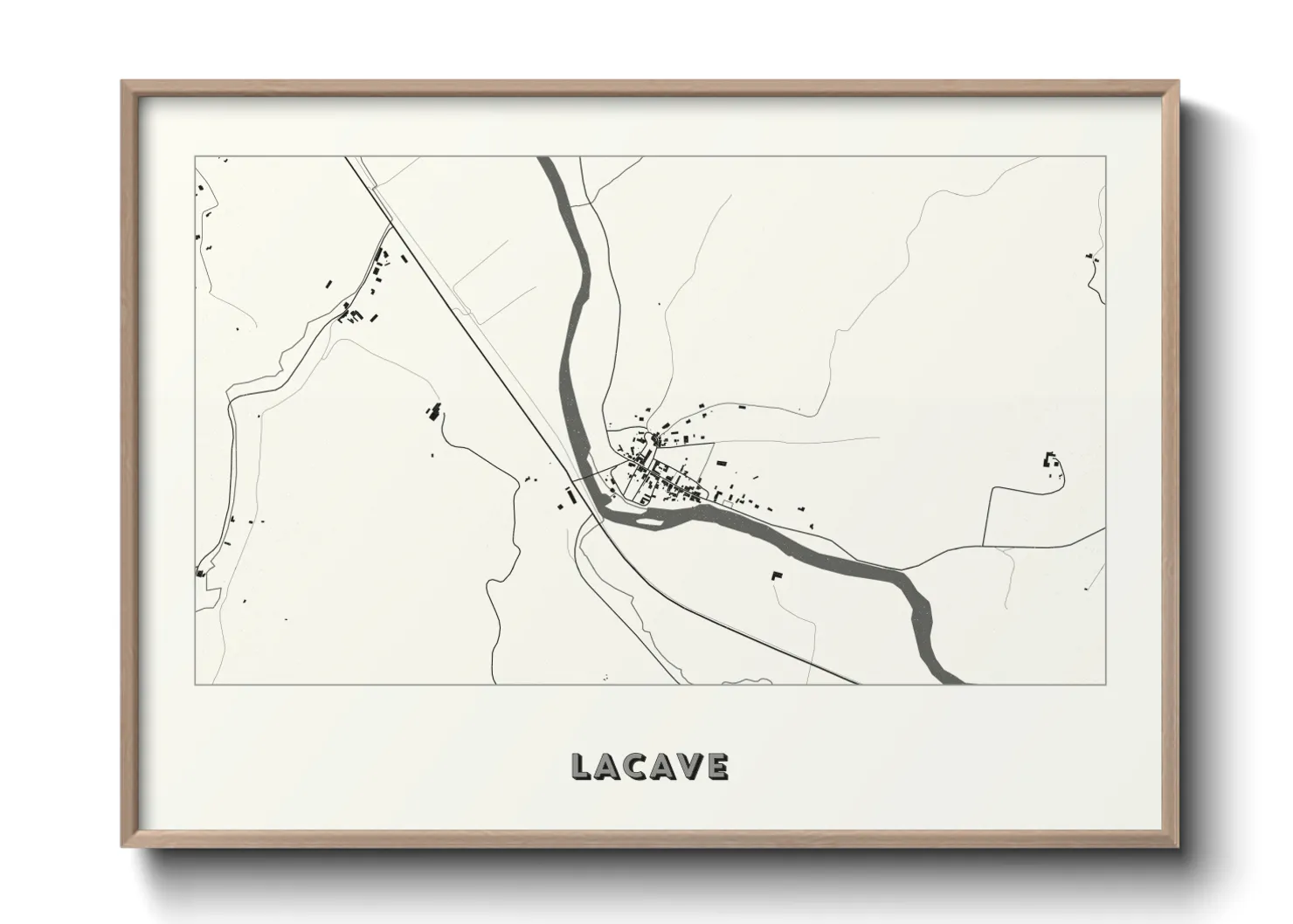 Une affiche de carte sur Lacave